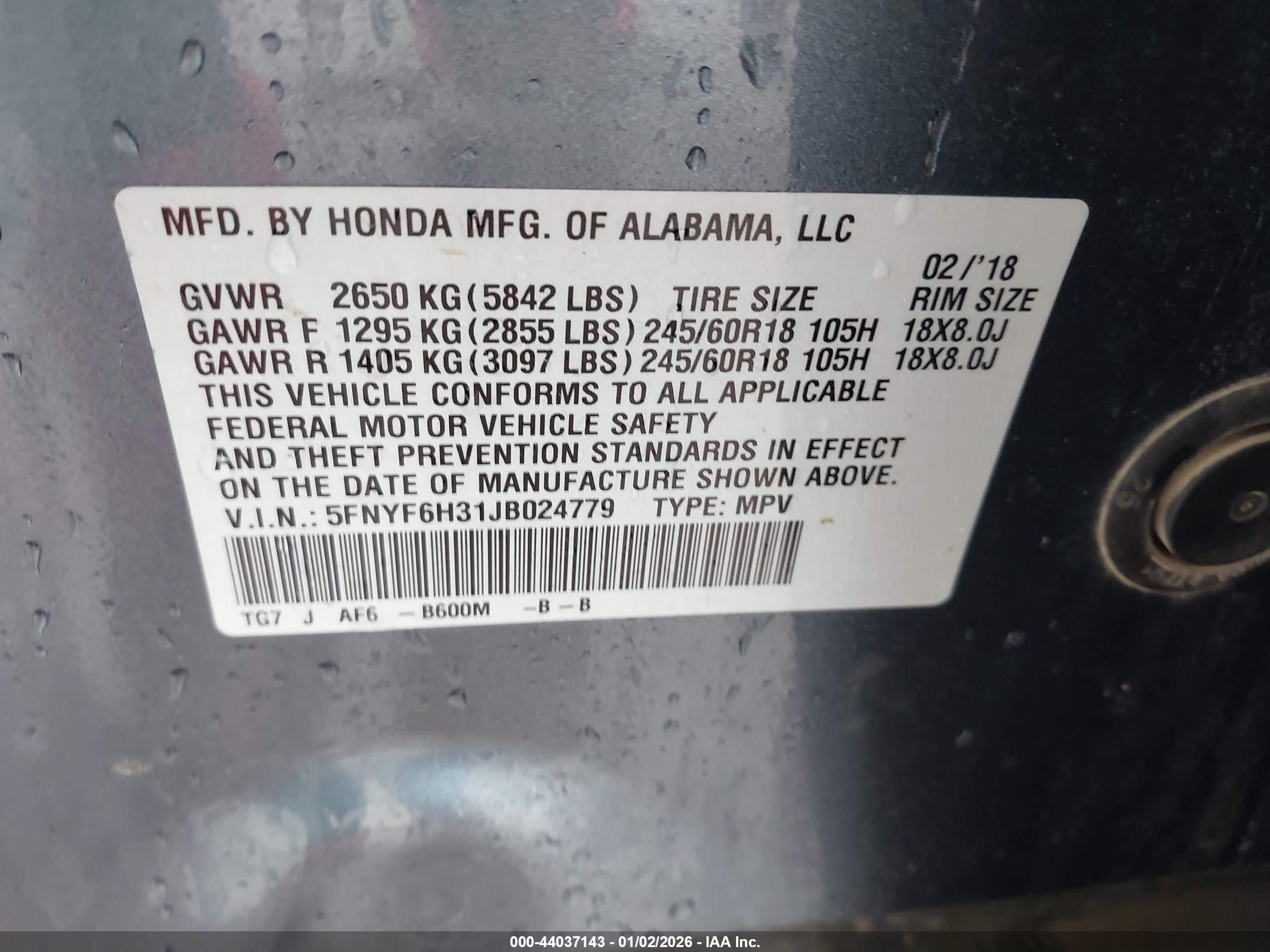 HONDA PILOT image 9