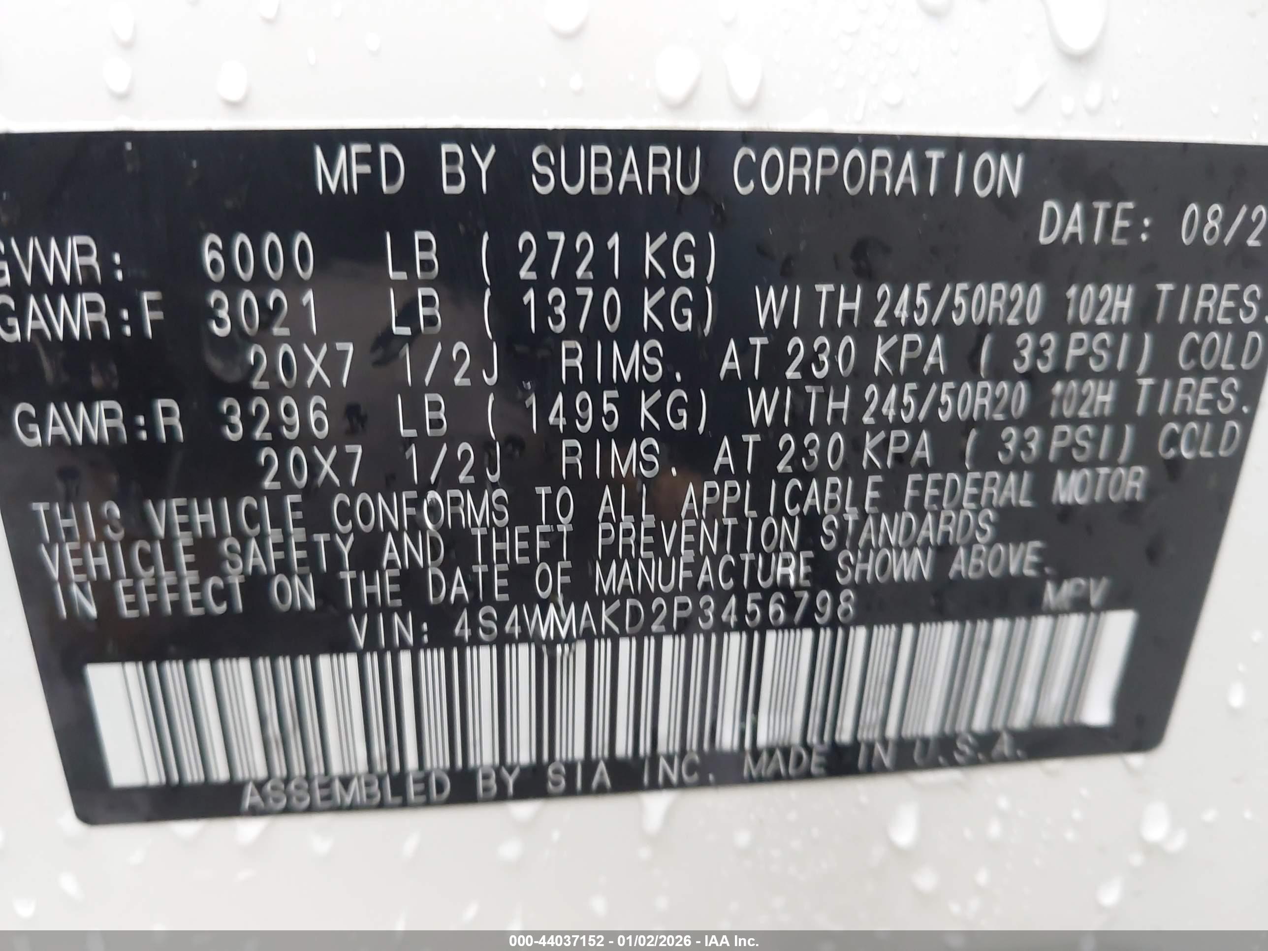 SUBARU ASCENT image 9