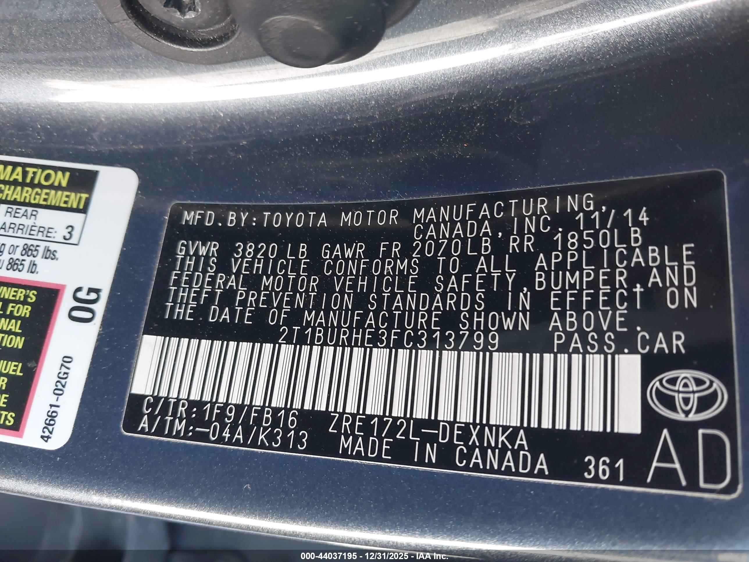 TOYOTA COROLLA image 9