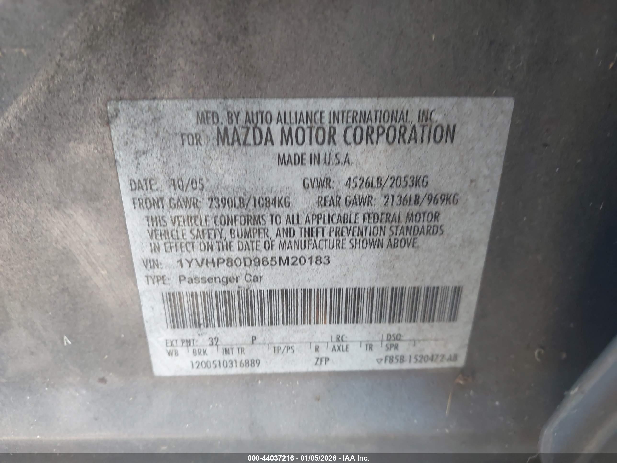 MAZDA MAZDA6 image 9