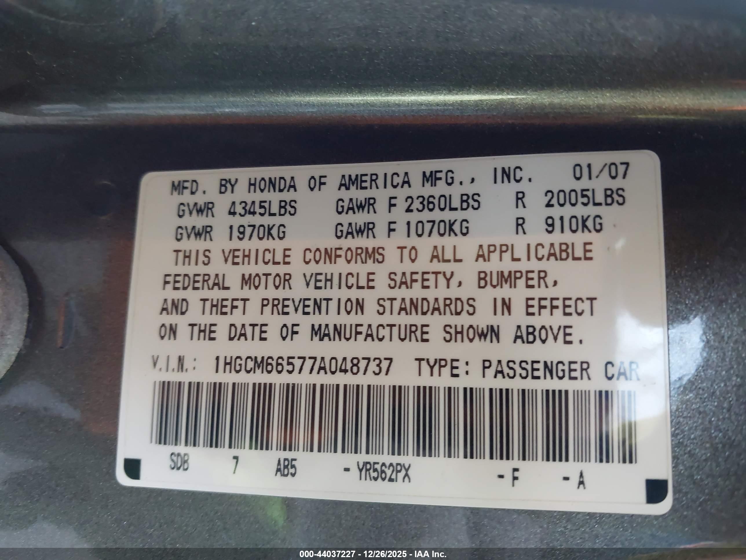 HONDA ACCORD image 9