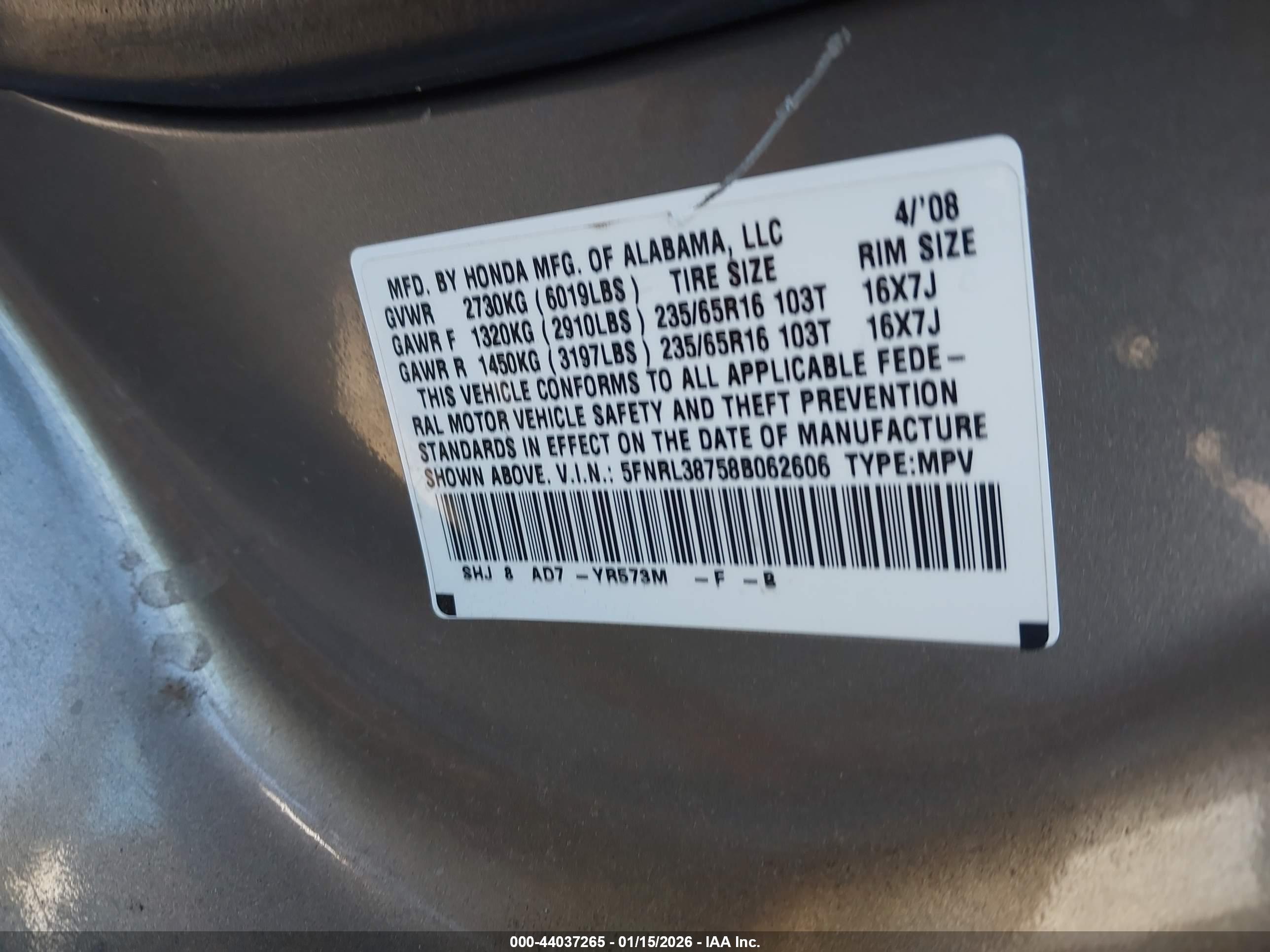 HONDA ODYSSEY image 9