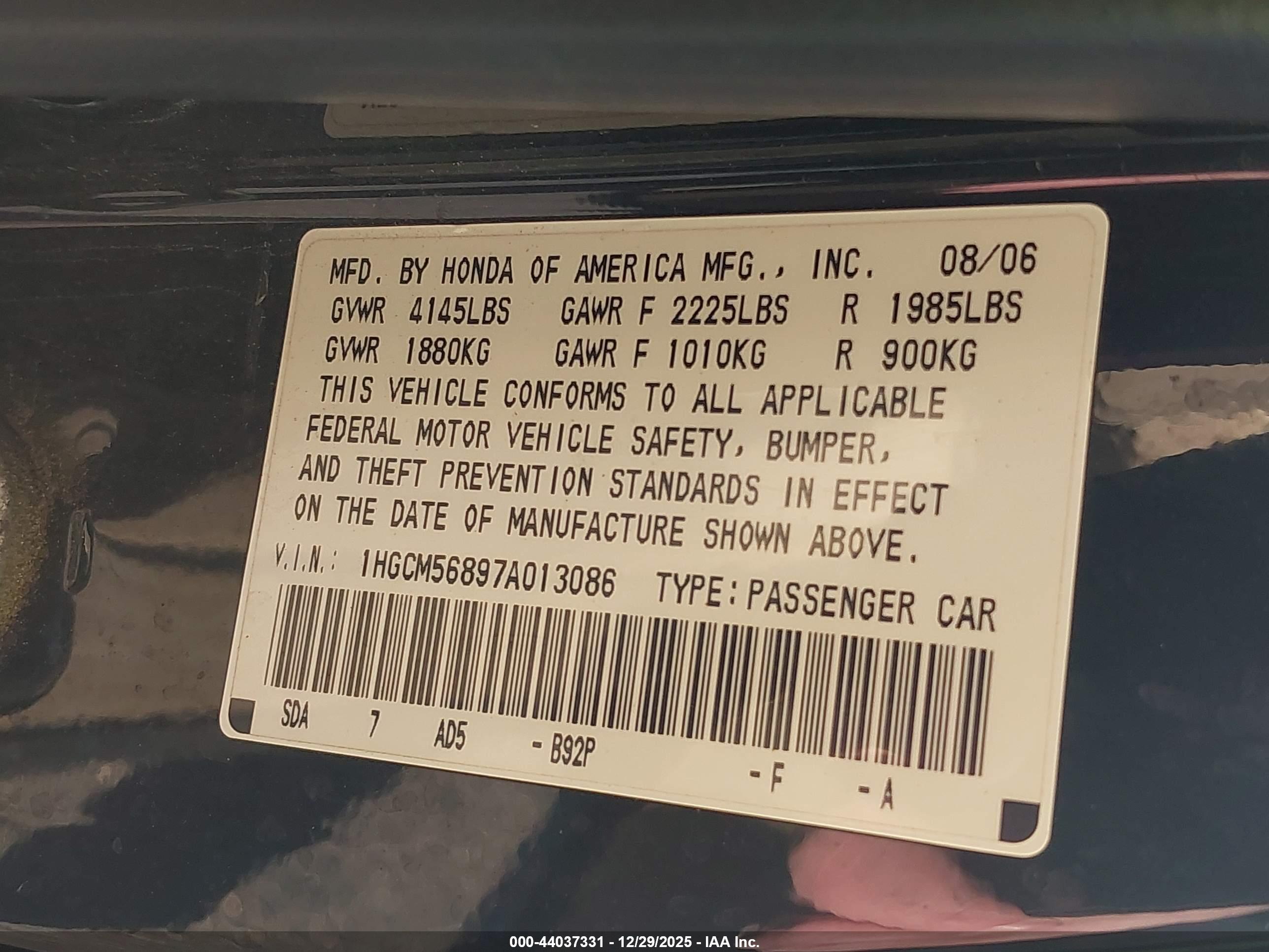HONDA ACCORD image 9