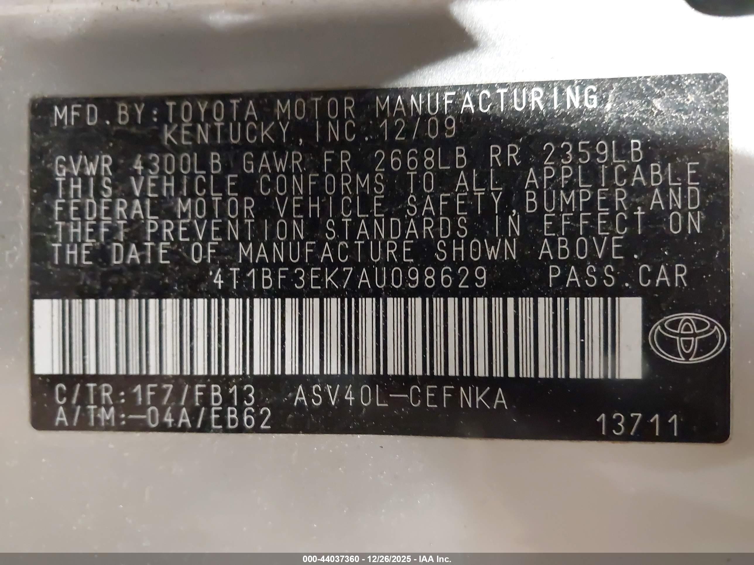 TOYOTA CAMRY image 9