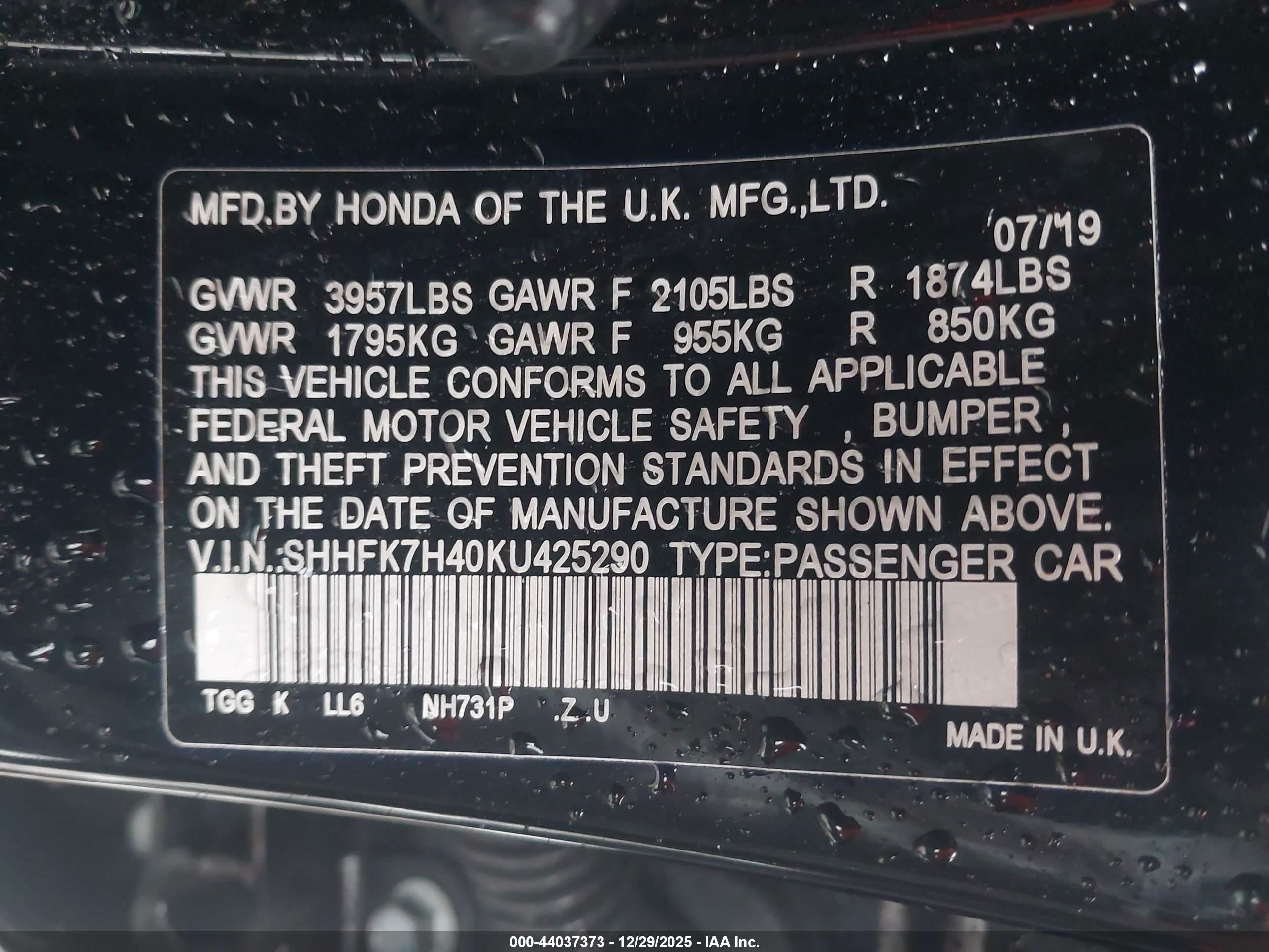 HONDA CIVIC image 9
