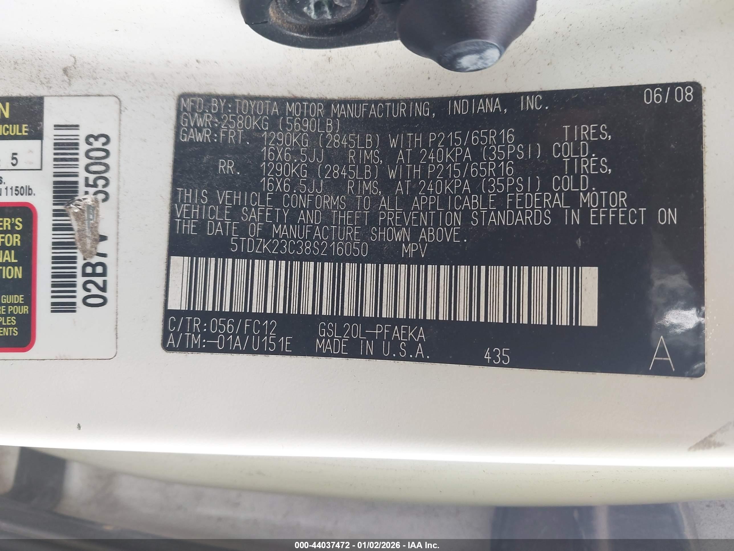 TOYOTA SIENNA image 9