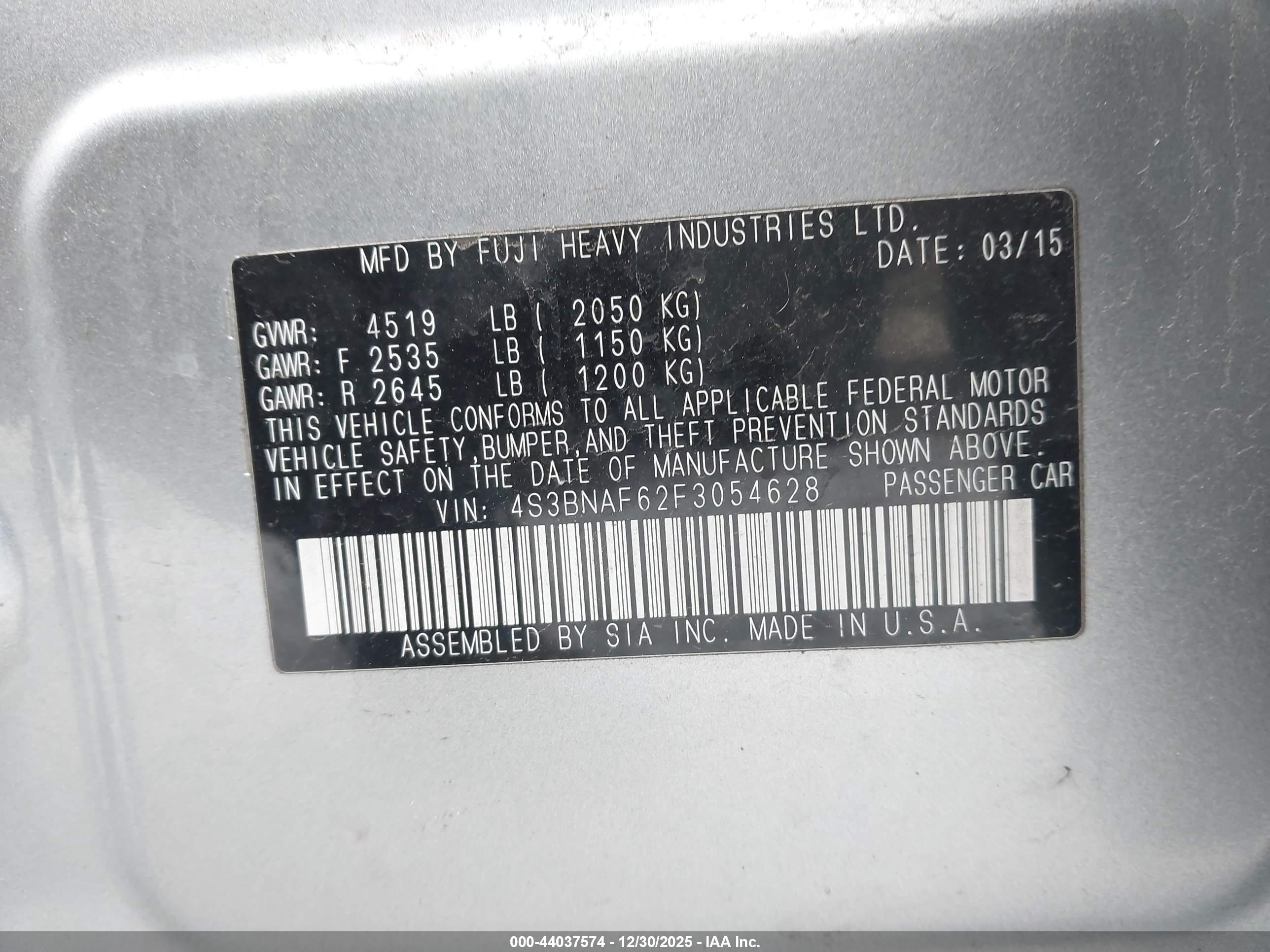 SUBARU LEGACY image 9