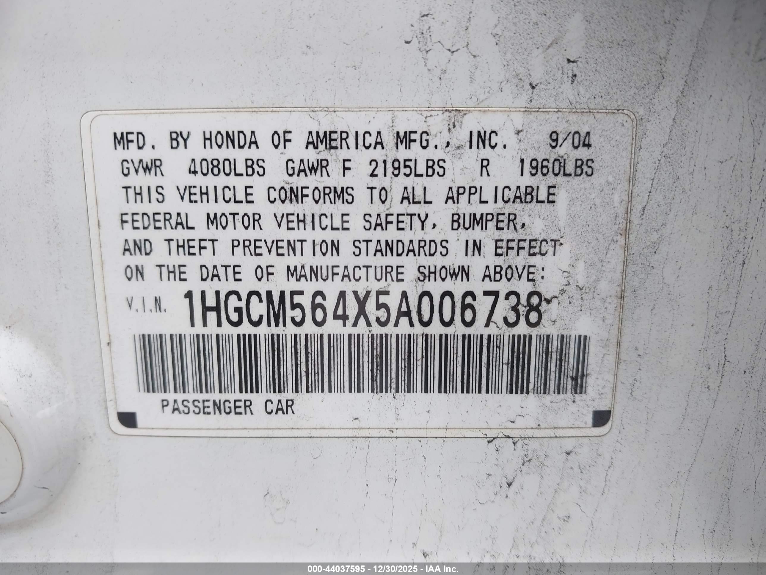HONDA ACCORD image 9