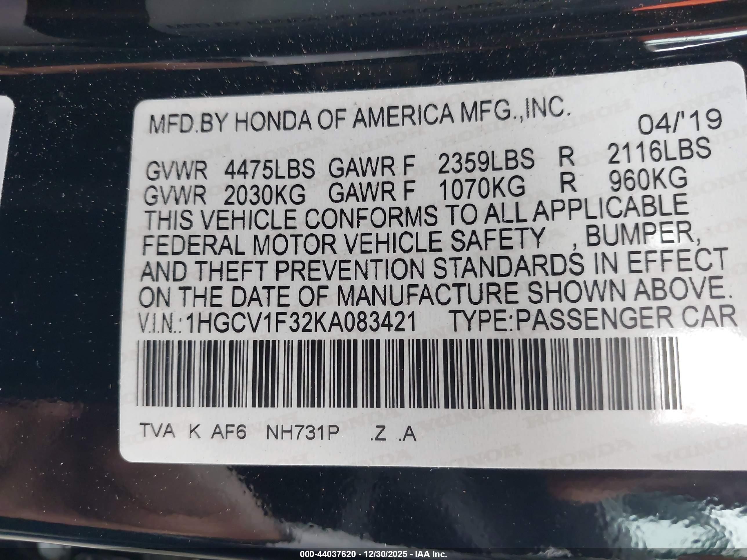 HONDA ACCORD image 9