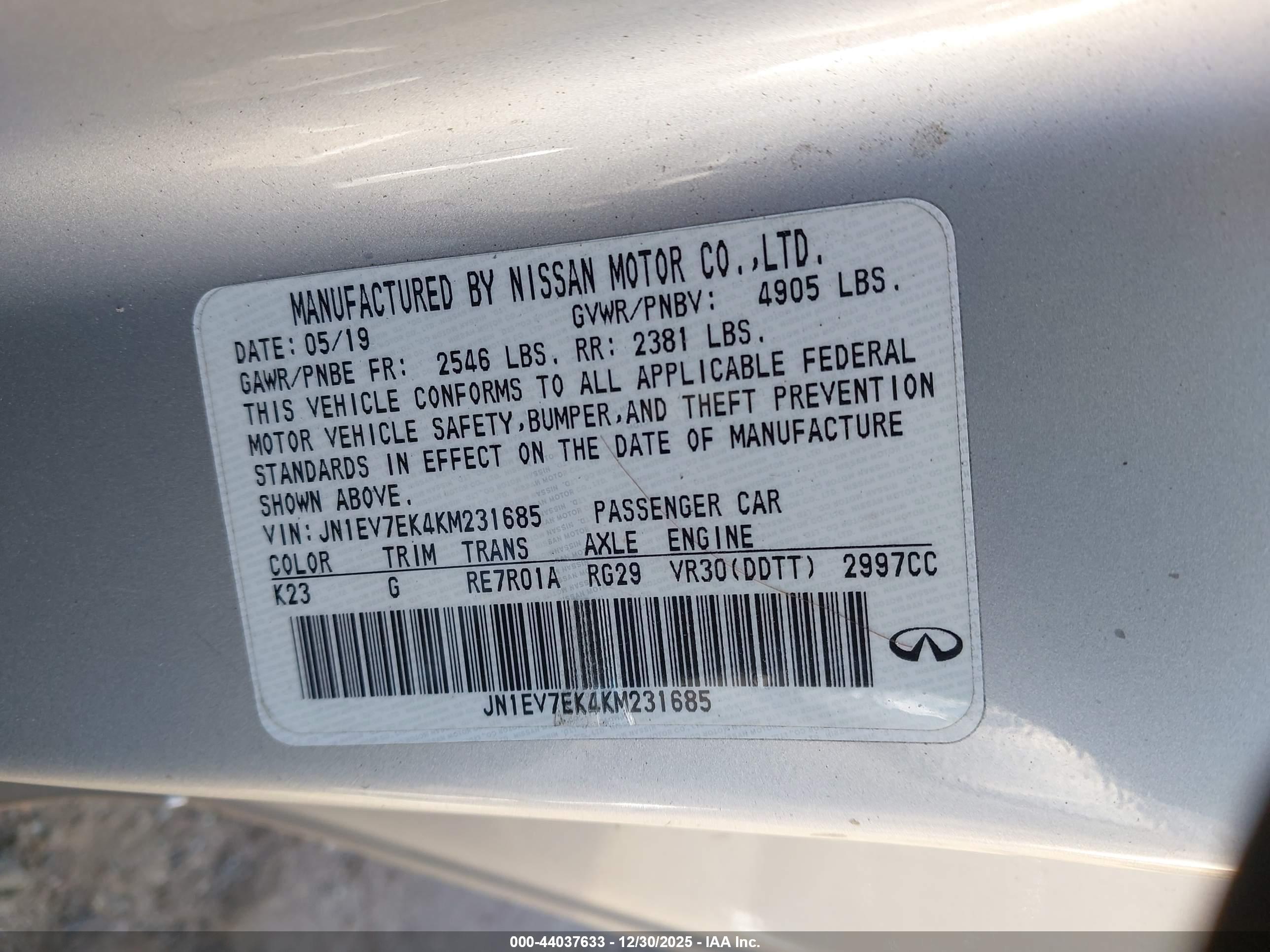 INFINITI Q60 image 9
