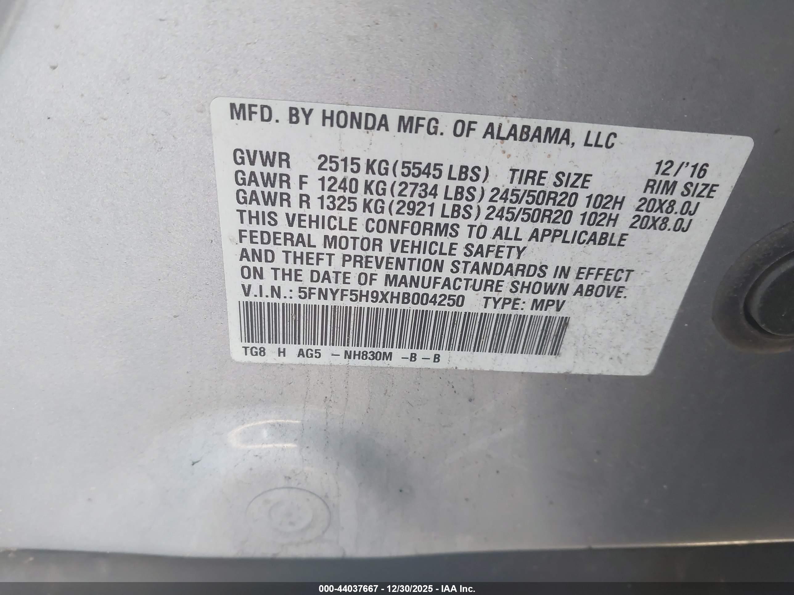 HONDA PILOT image 9