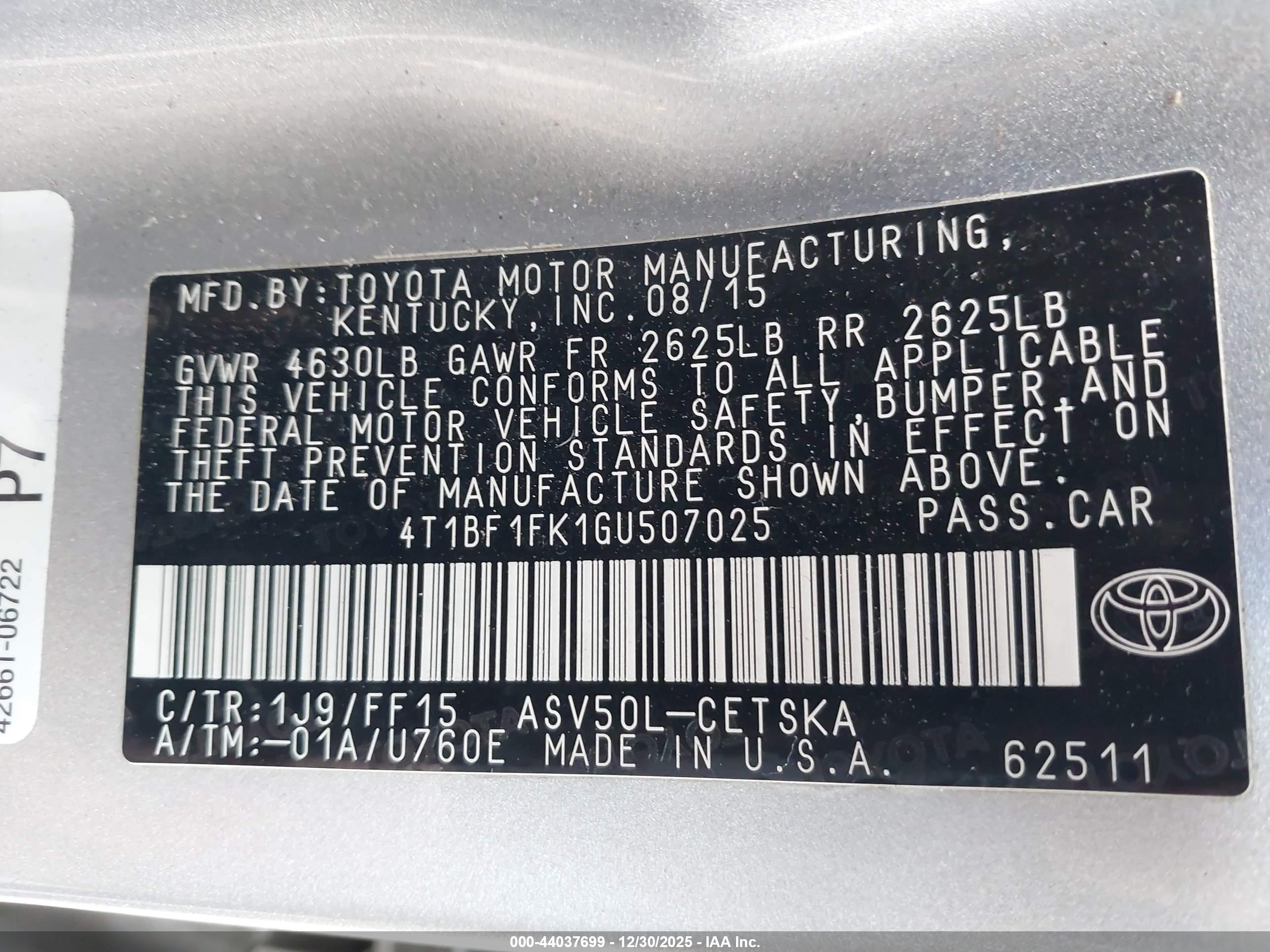 TOYOTA CAMRY image 9