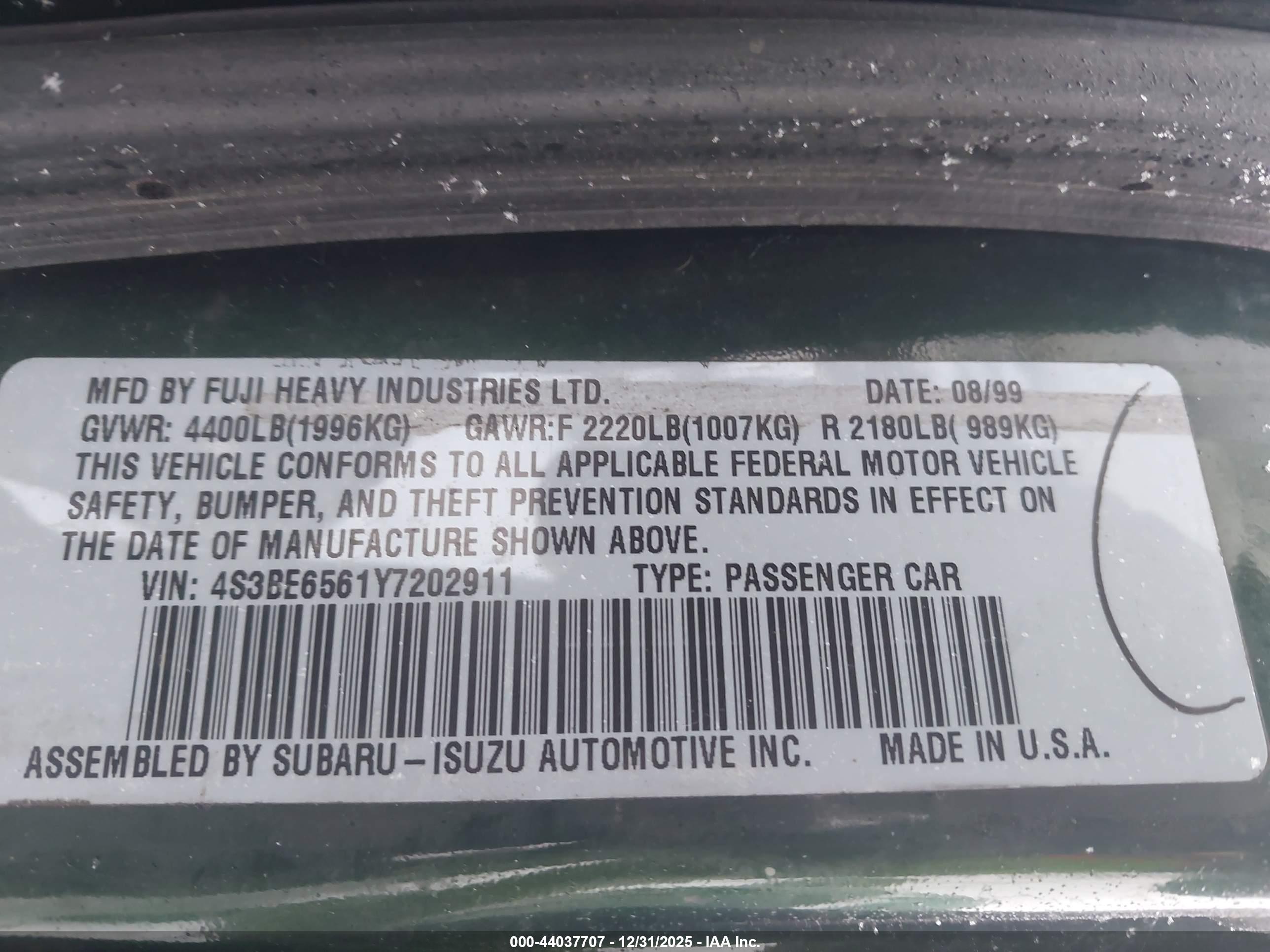 SUBARU LEGACY image 9