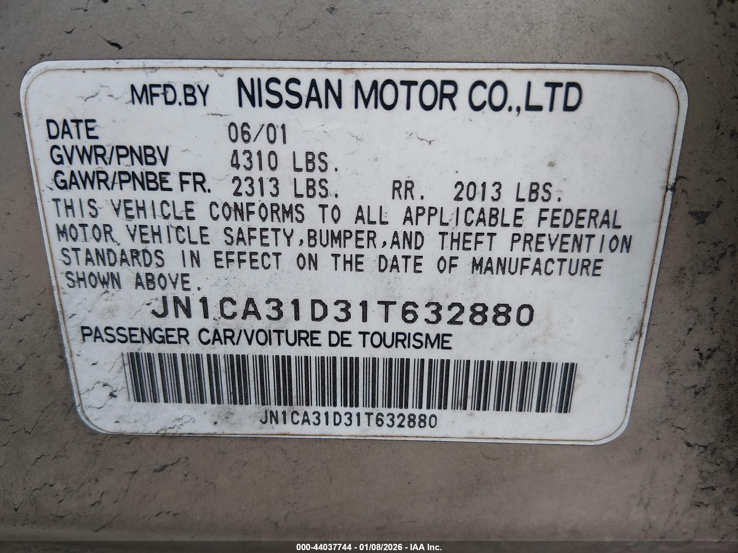 NISSAN MAXIMA image 9