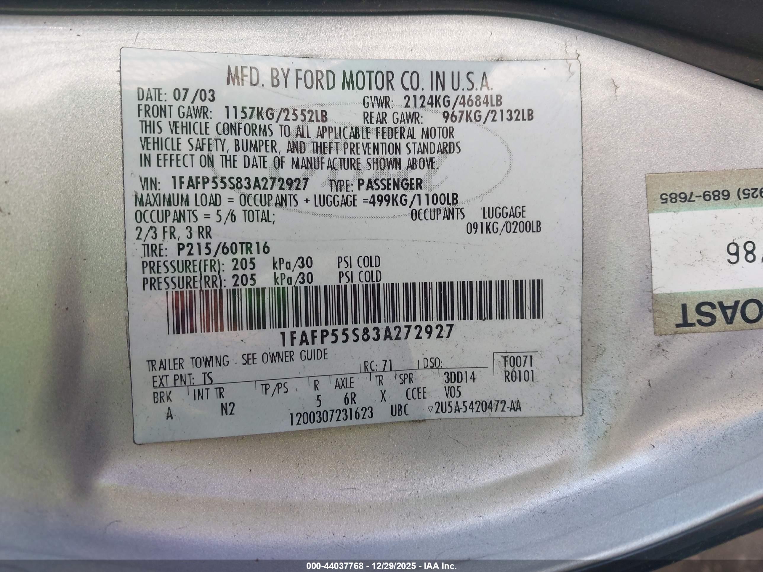 FORD TAURUS image 9