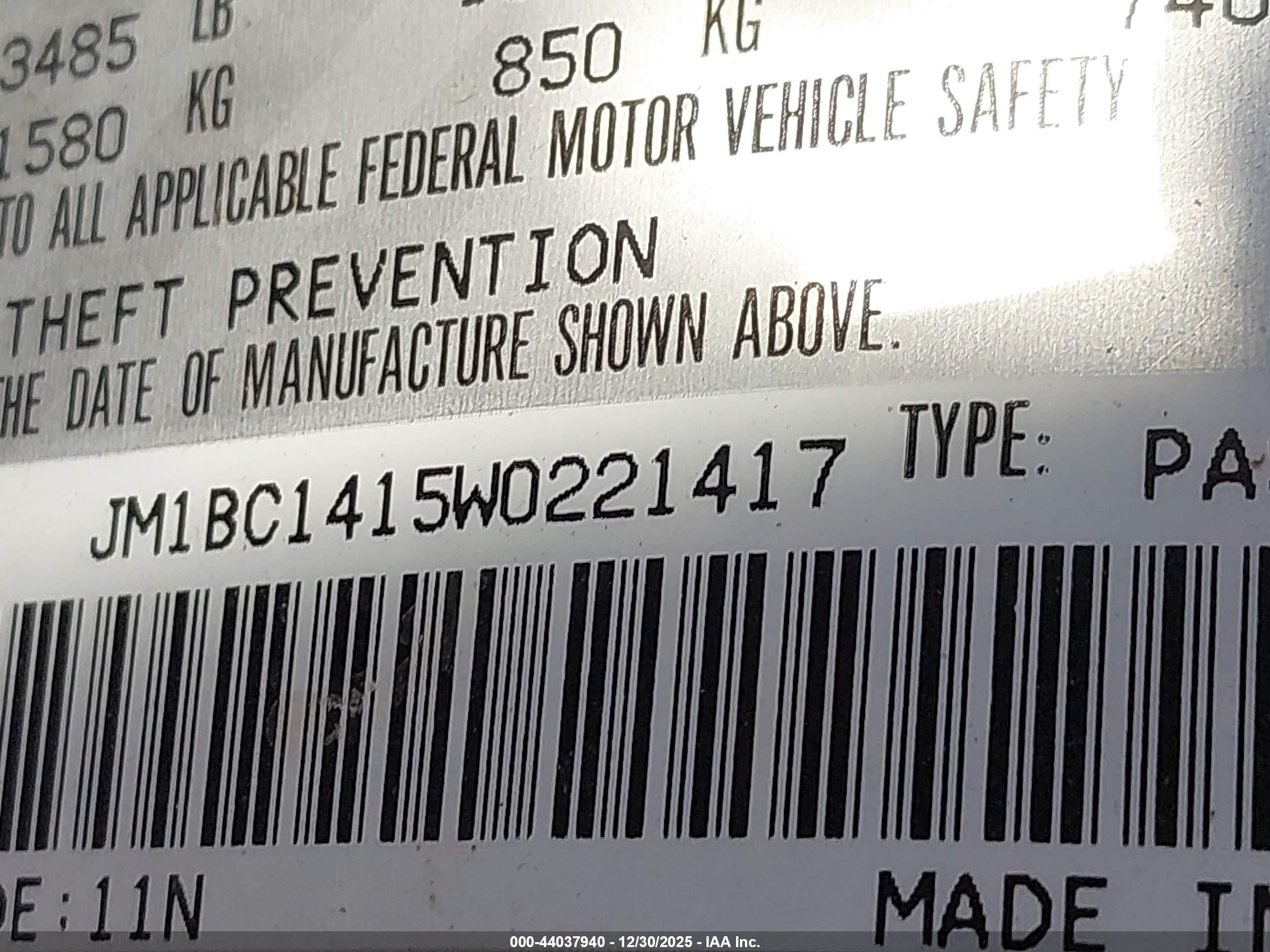 MAZDA PROTEGE image 9