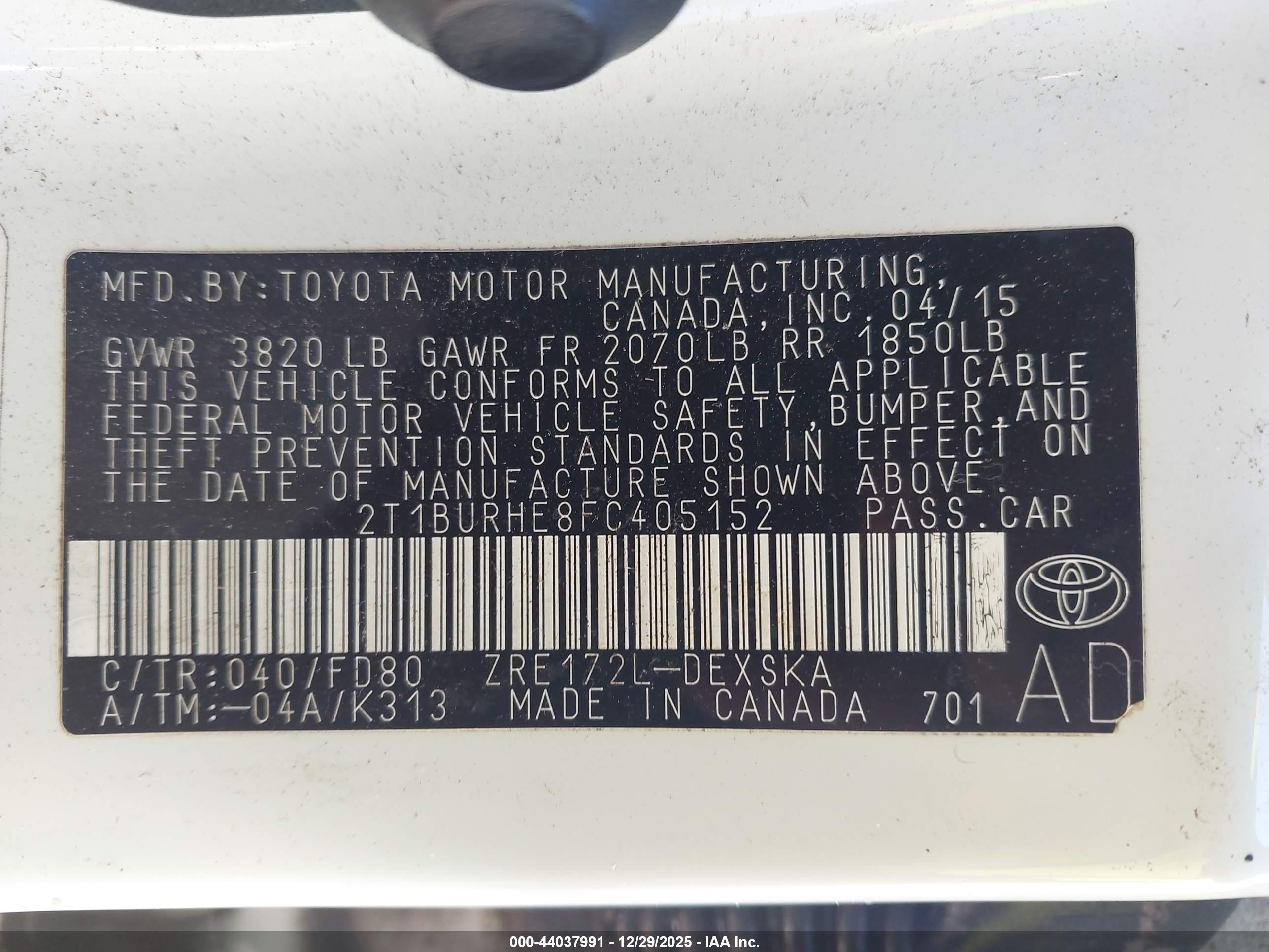TOYOTA COROLLA image 9