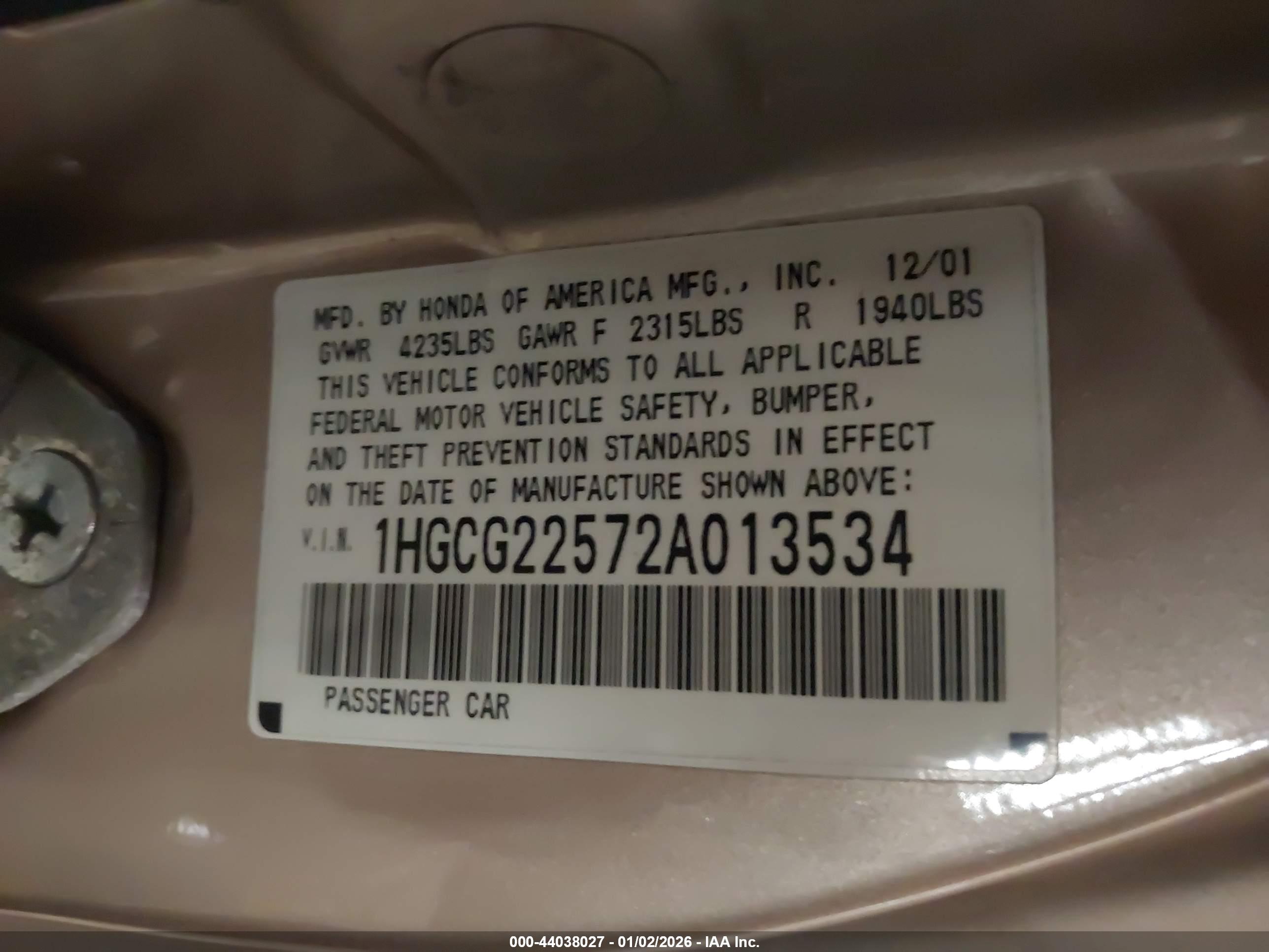 HONDA ACCORD image 9