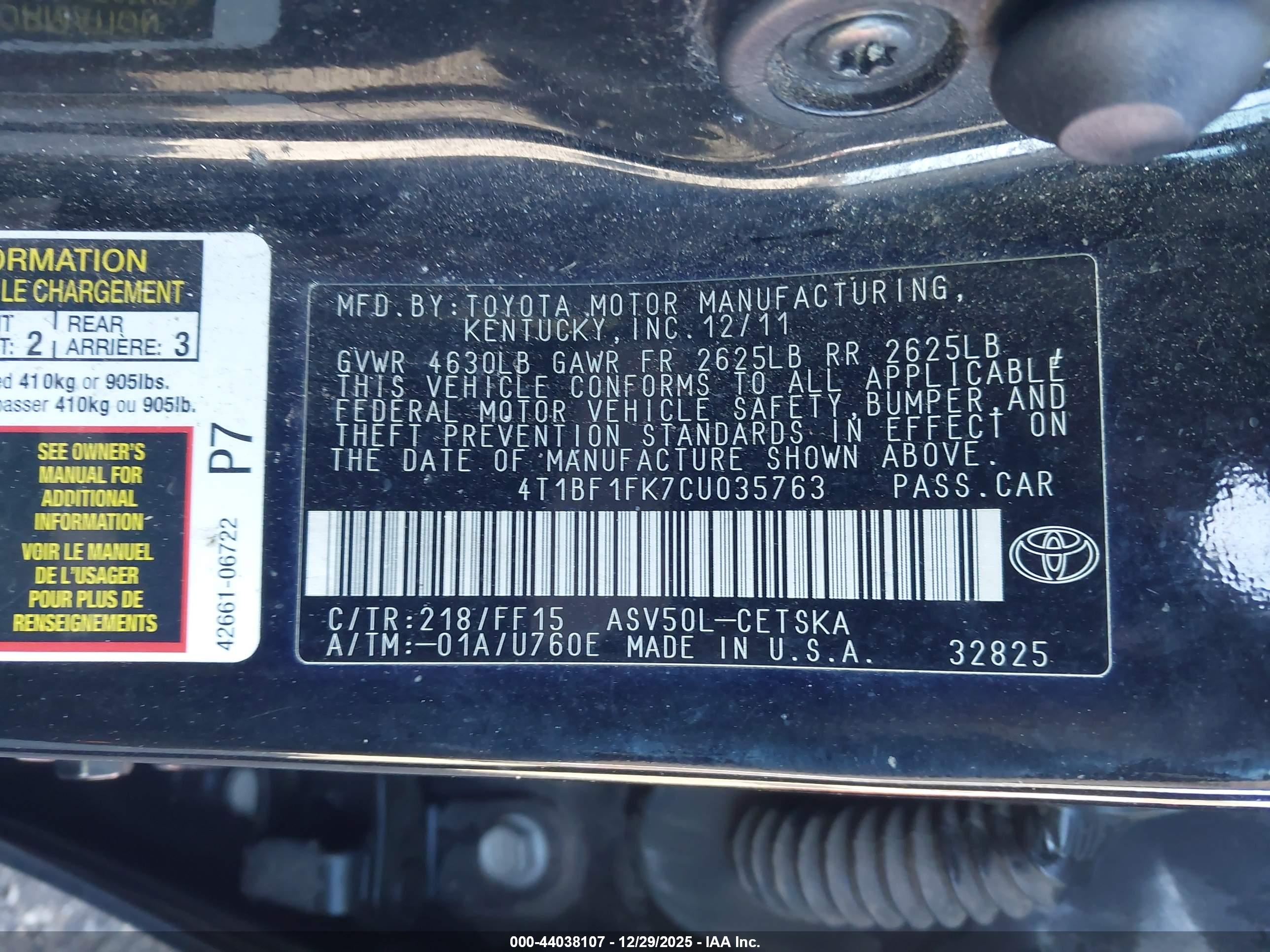 TOYOTA CAMRY image 9
