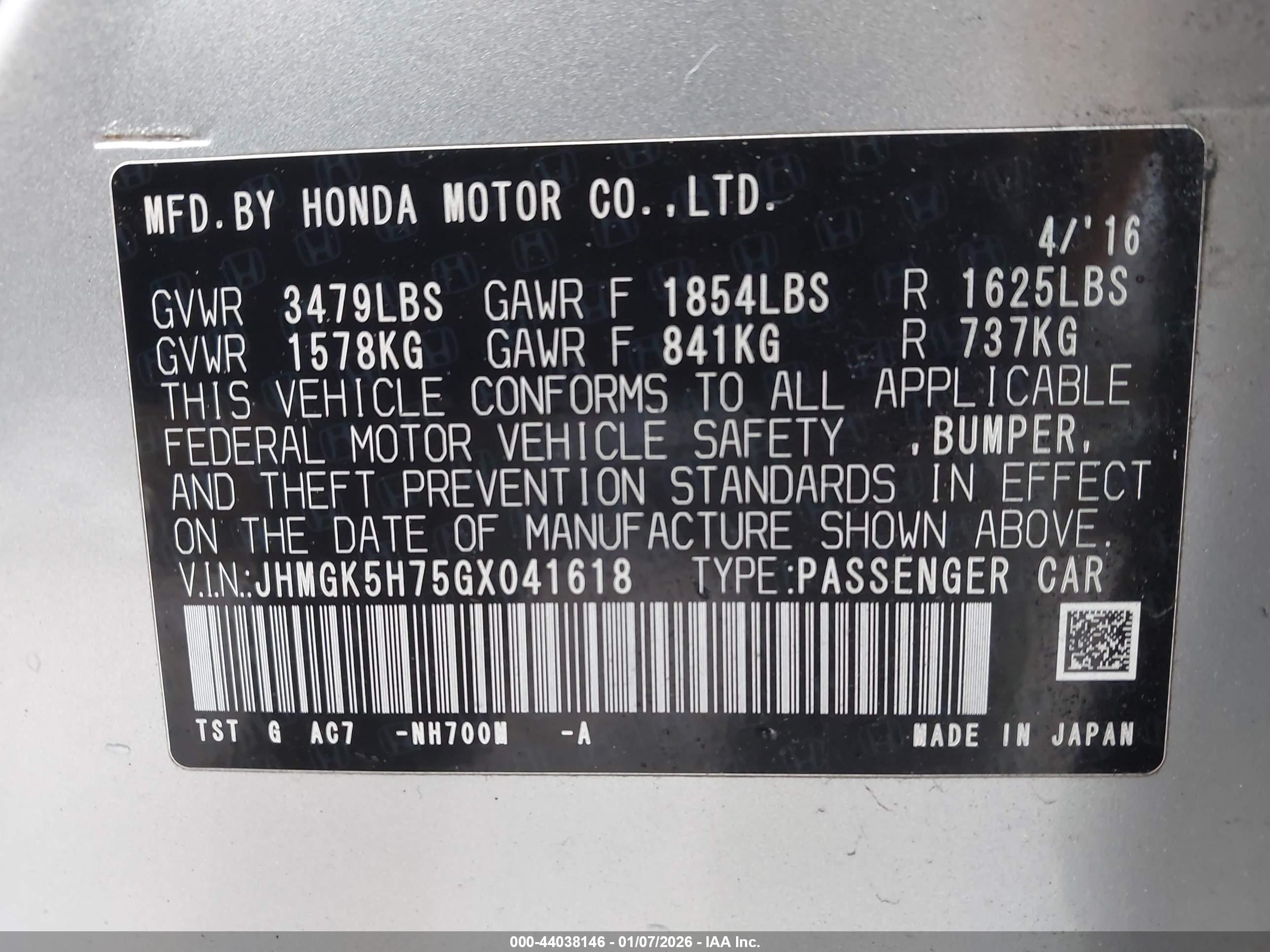 HONDA FIT image 9