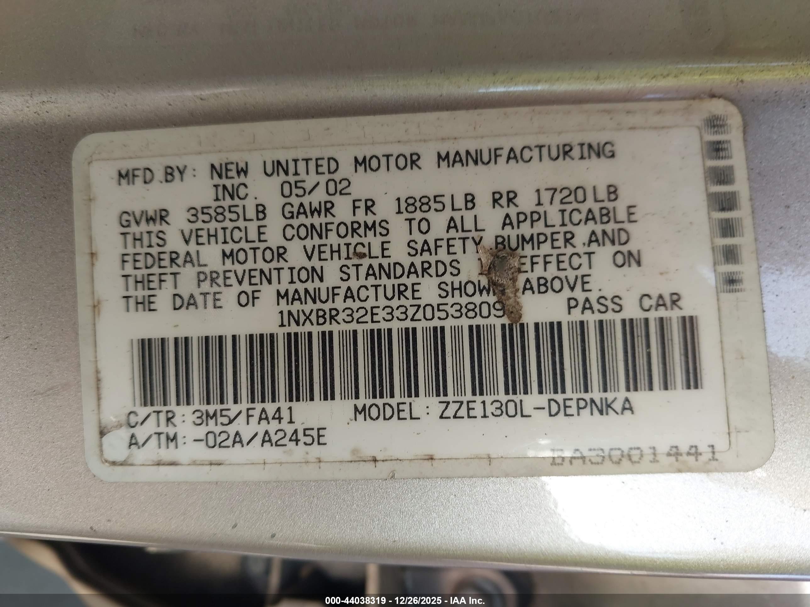 TOYOTA COROLLA image 9