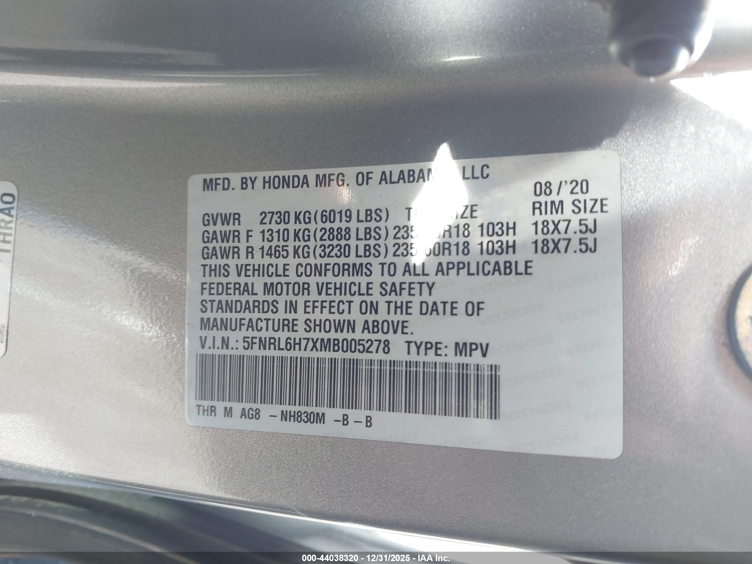 HONDA ODYSSEY image 9
