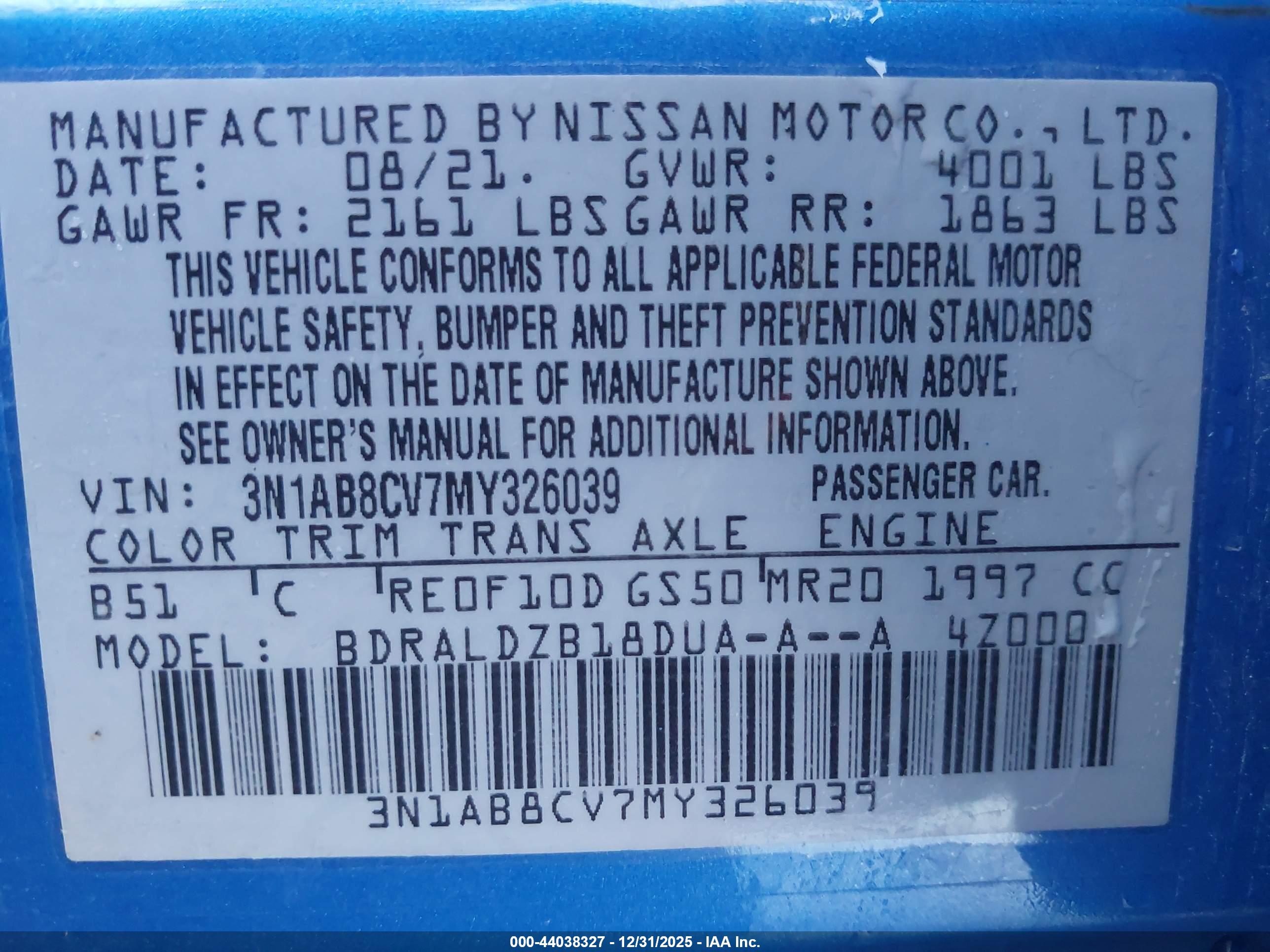 NISSAN SENTRA image 9
