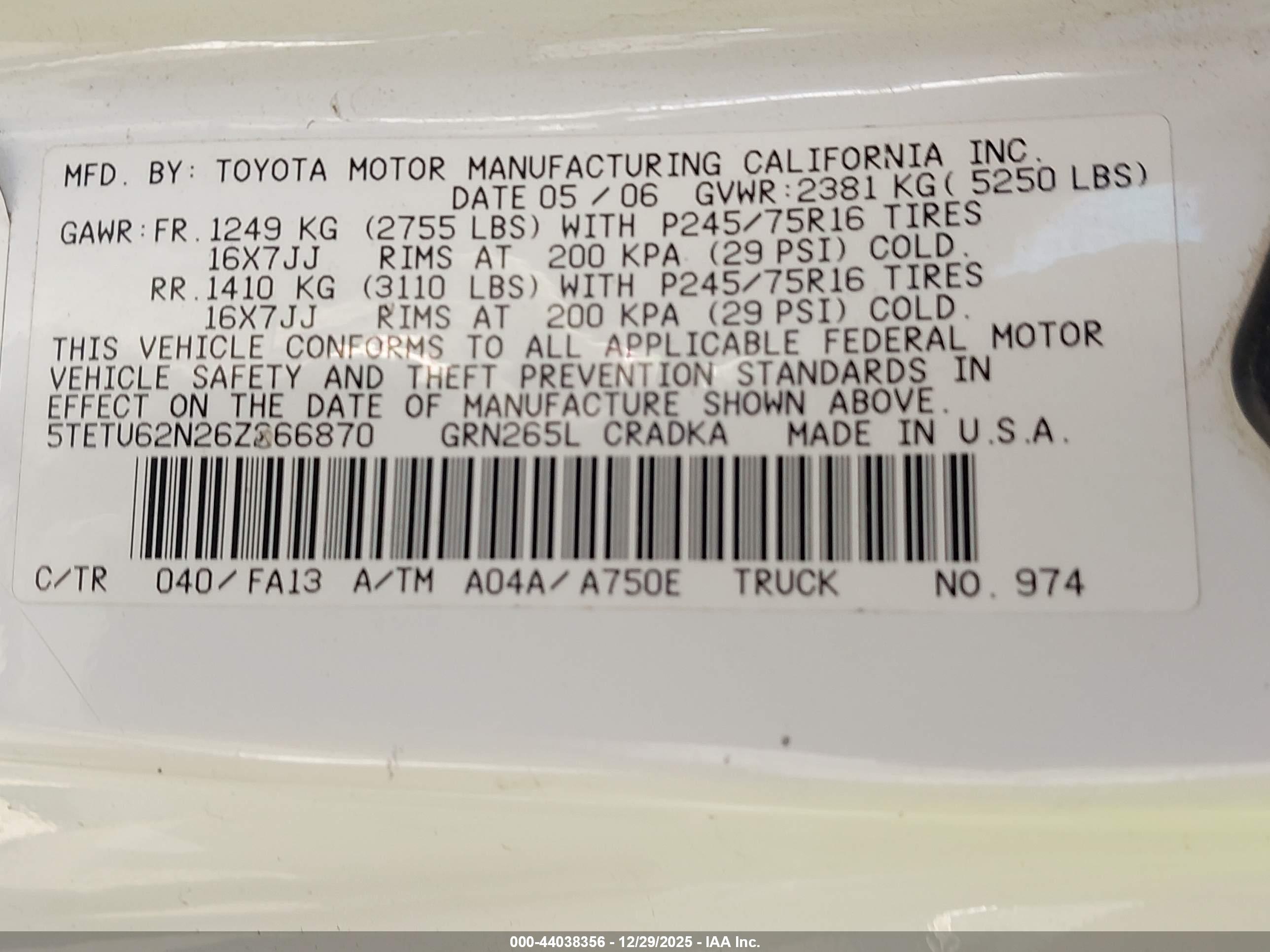 TOYOTA TACOMA image 9