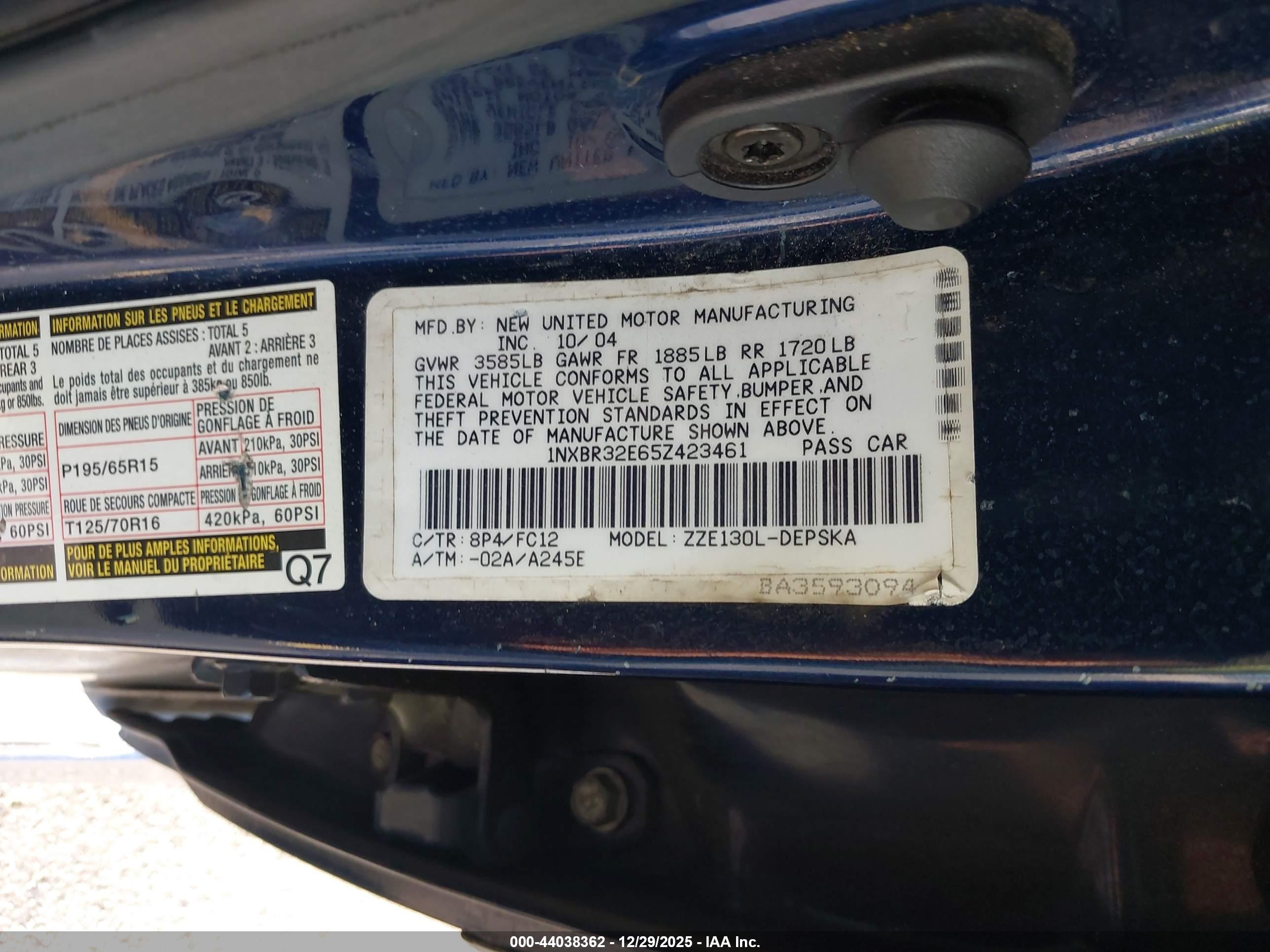TOYOTA COROLLA image 9