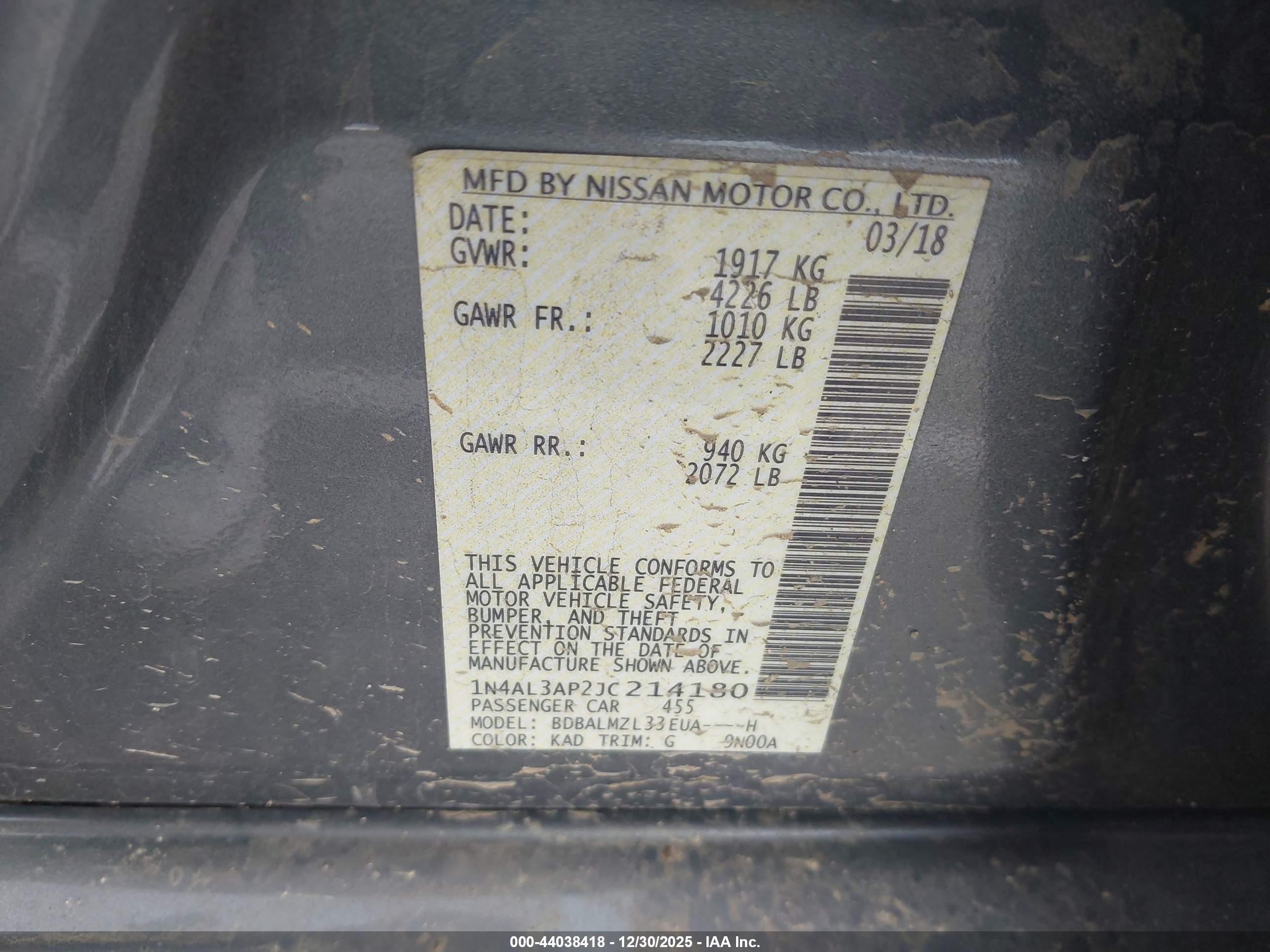 NISSAN ALTIMA image 9