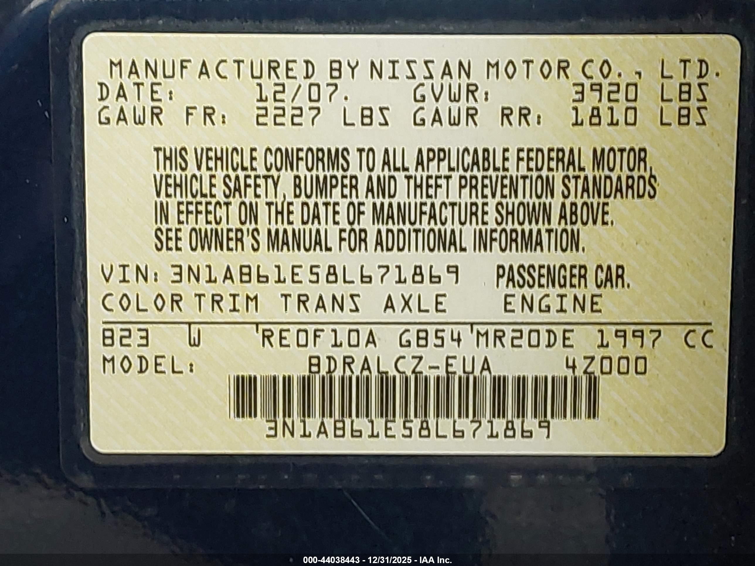 NISSAN SENTRA image 9