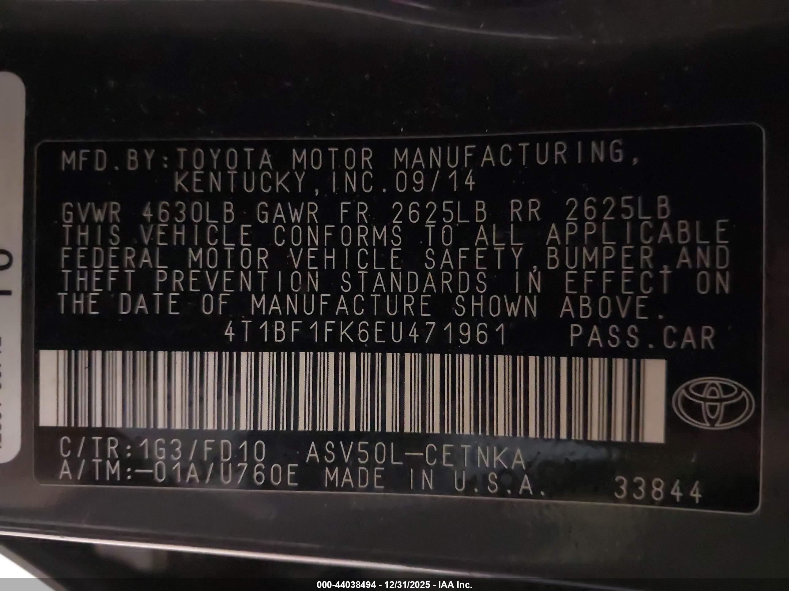 TOYOTA CAMRY image 9