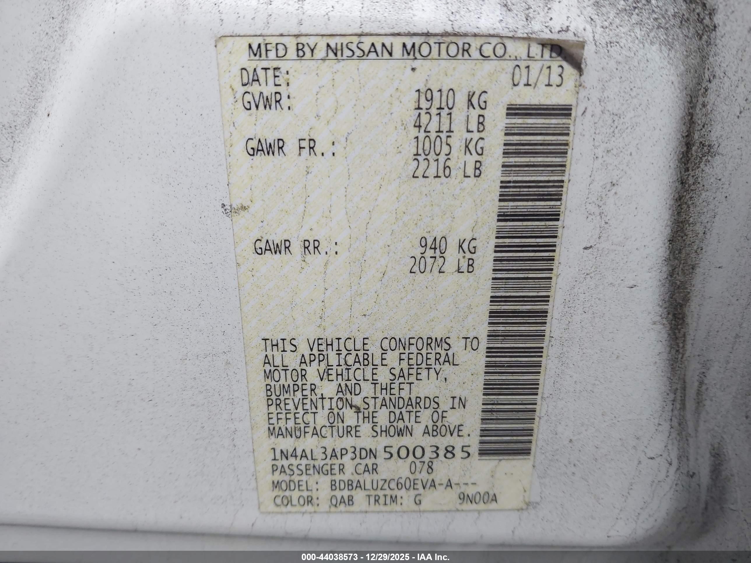 NISSAN ALTIMA image 9