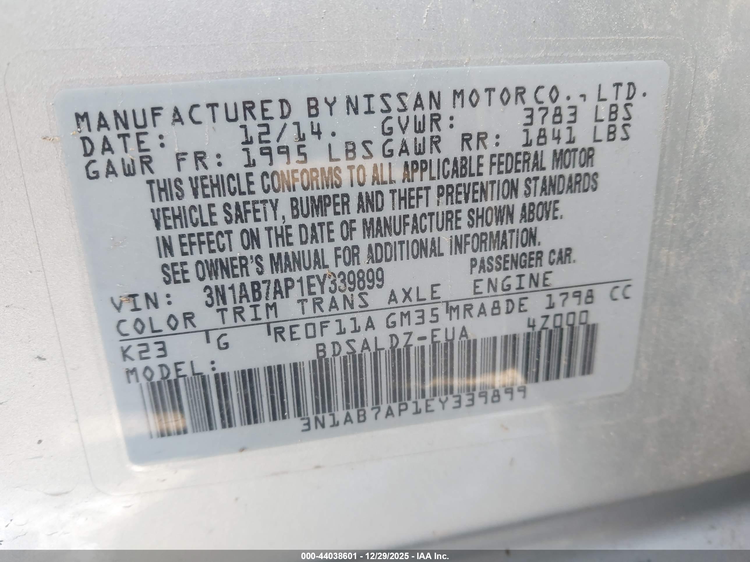 NISSAN SENTRA image 9