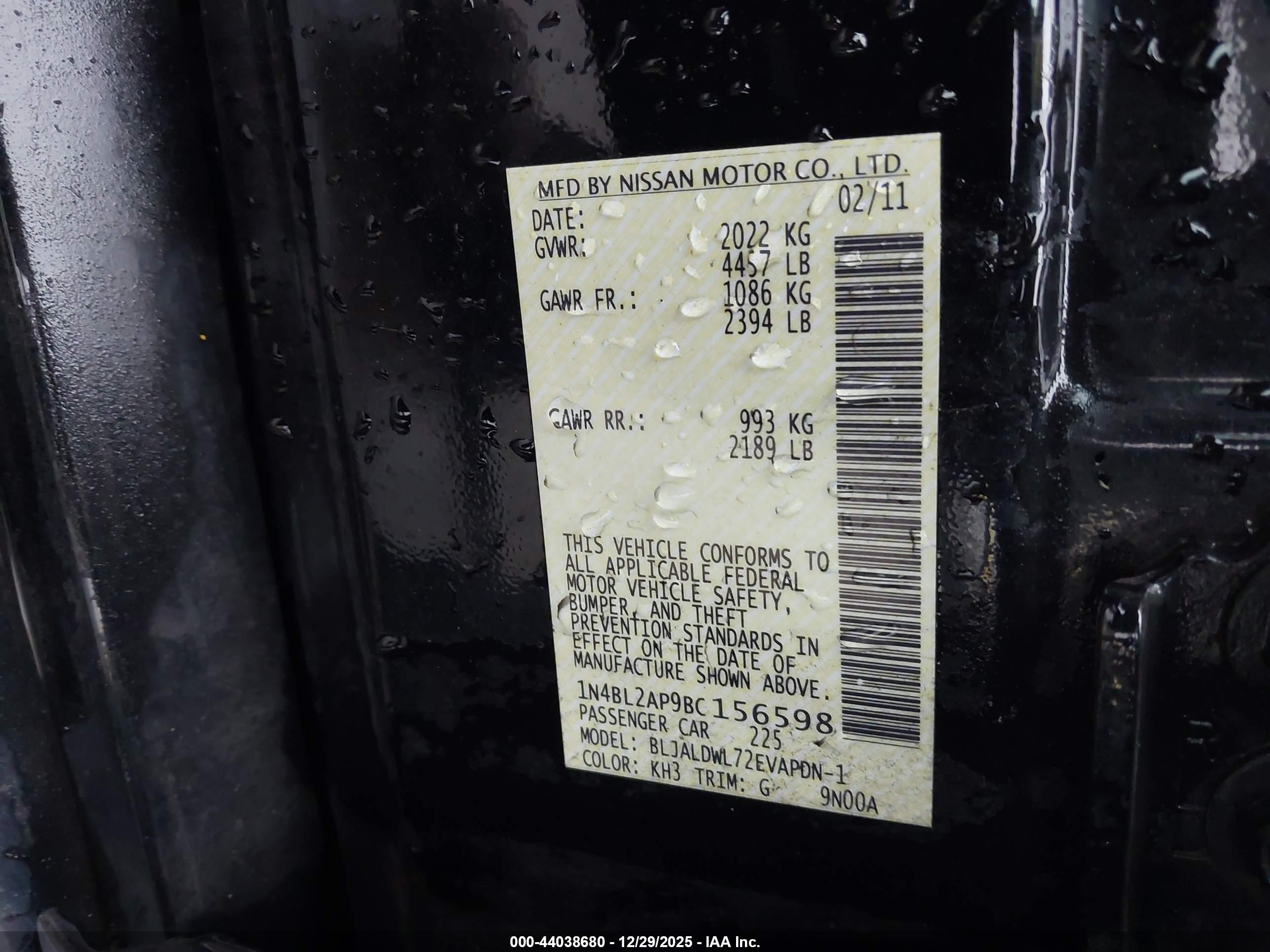 NISSAN ALTIMA image 9
