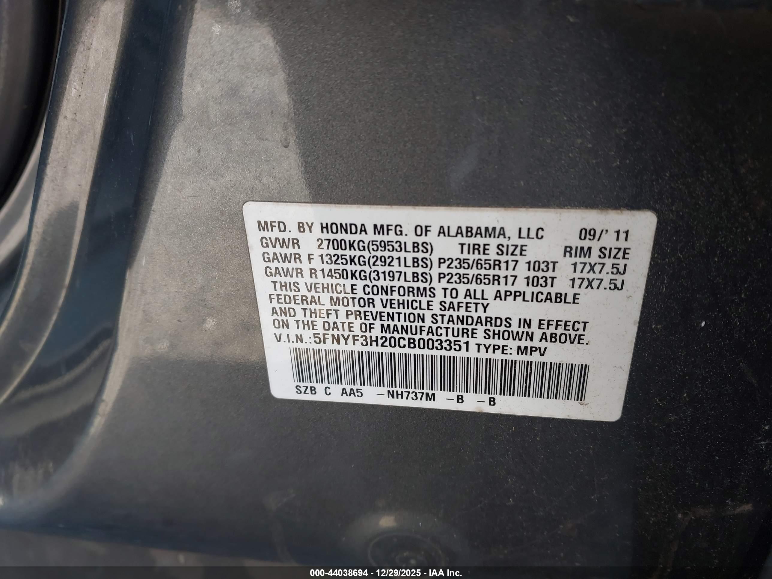 HONDA PILOT image 9