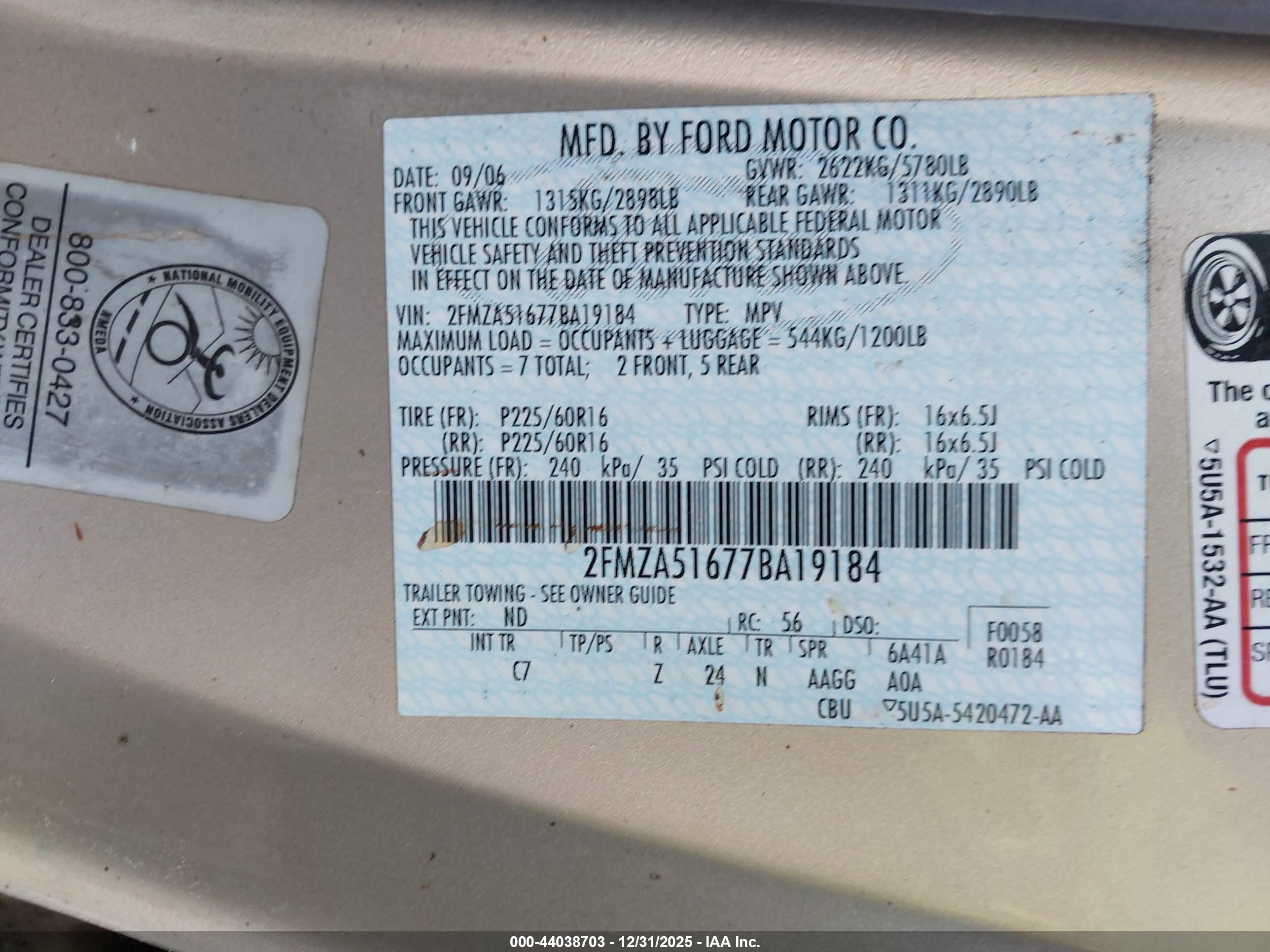 FORD FREESTAR image 9