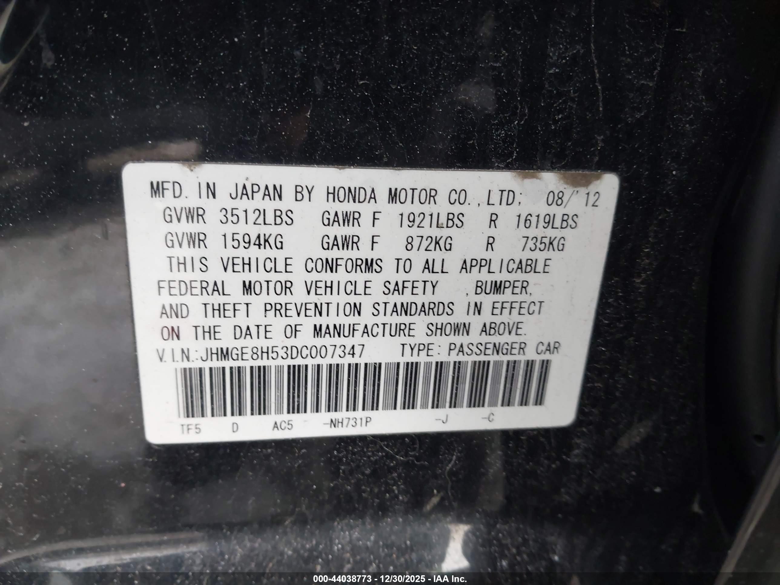 HONDA FIT image 9