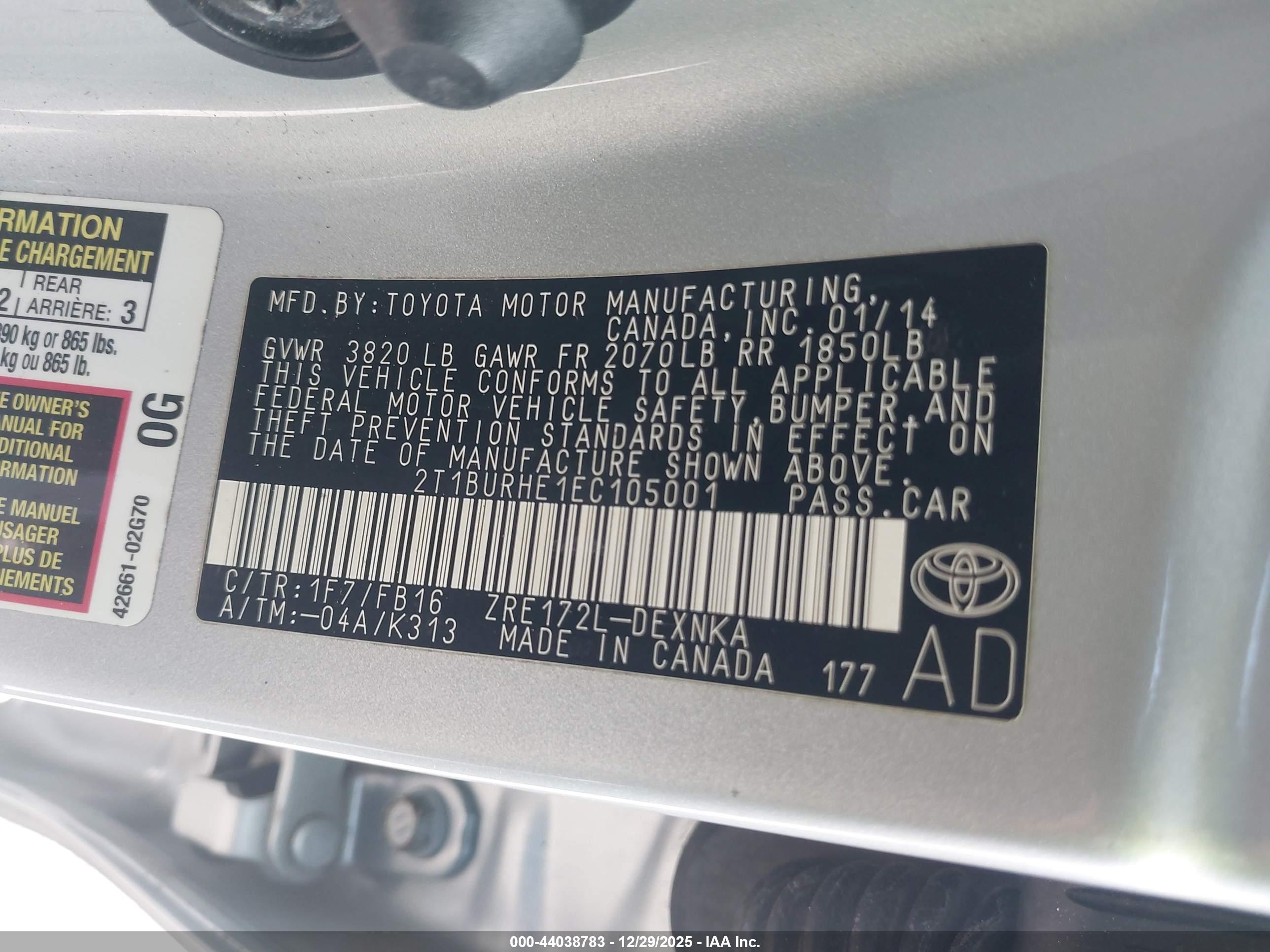 TOYOTA COROLLA image 9