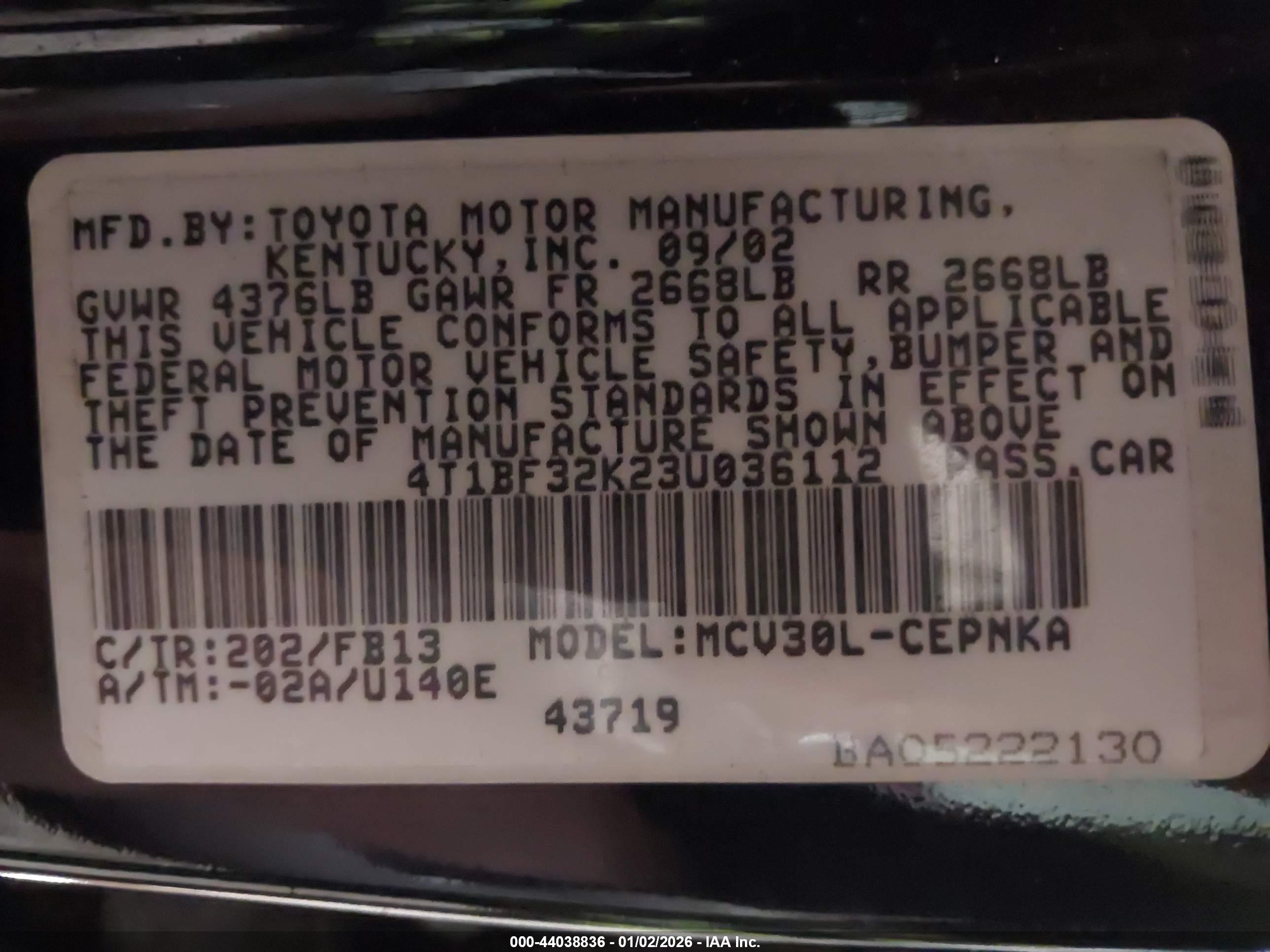 TOYOTA CAMRY image 9