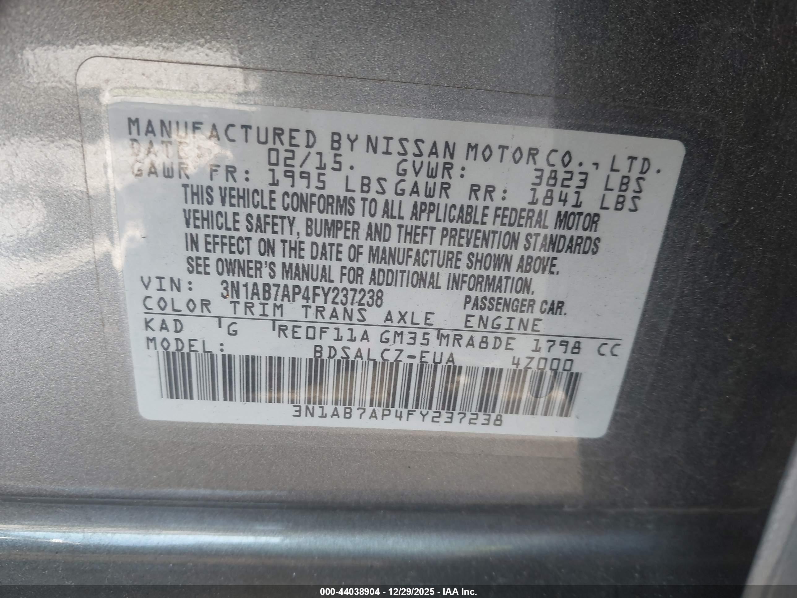 NISSAN SENTRA image 9