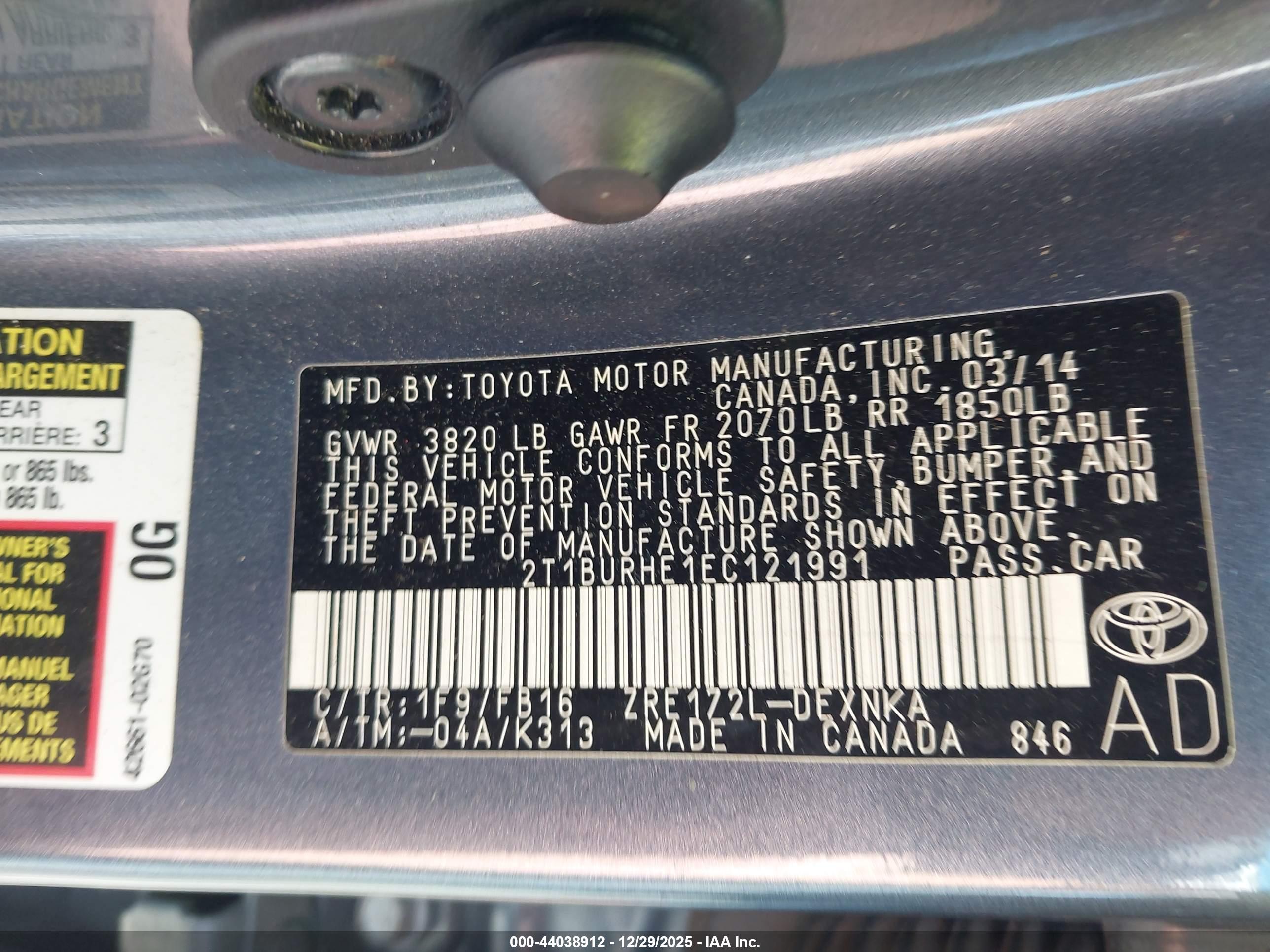 TOYOTA COROLLA image 9