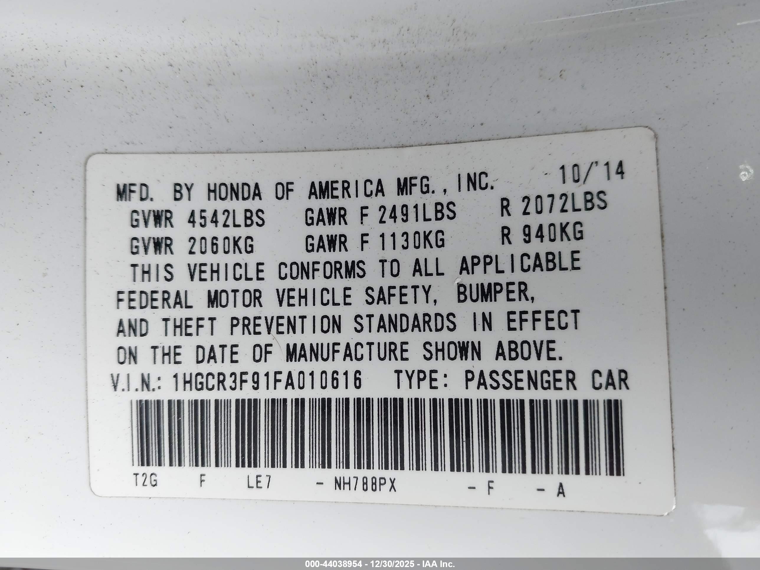 HONDA ACCORD image 9