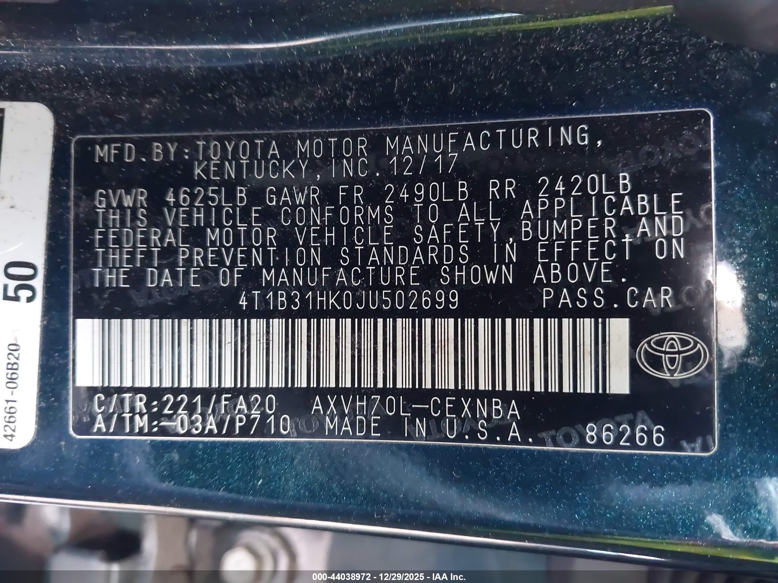 TOYOTA CAMRY image 9