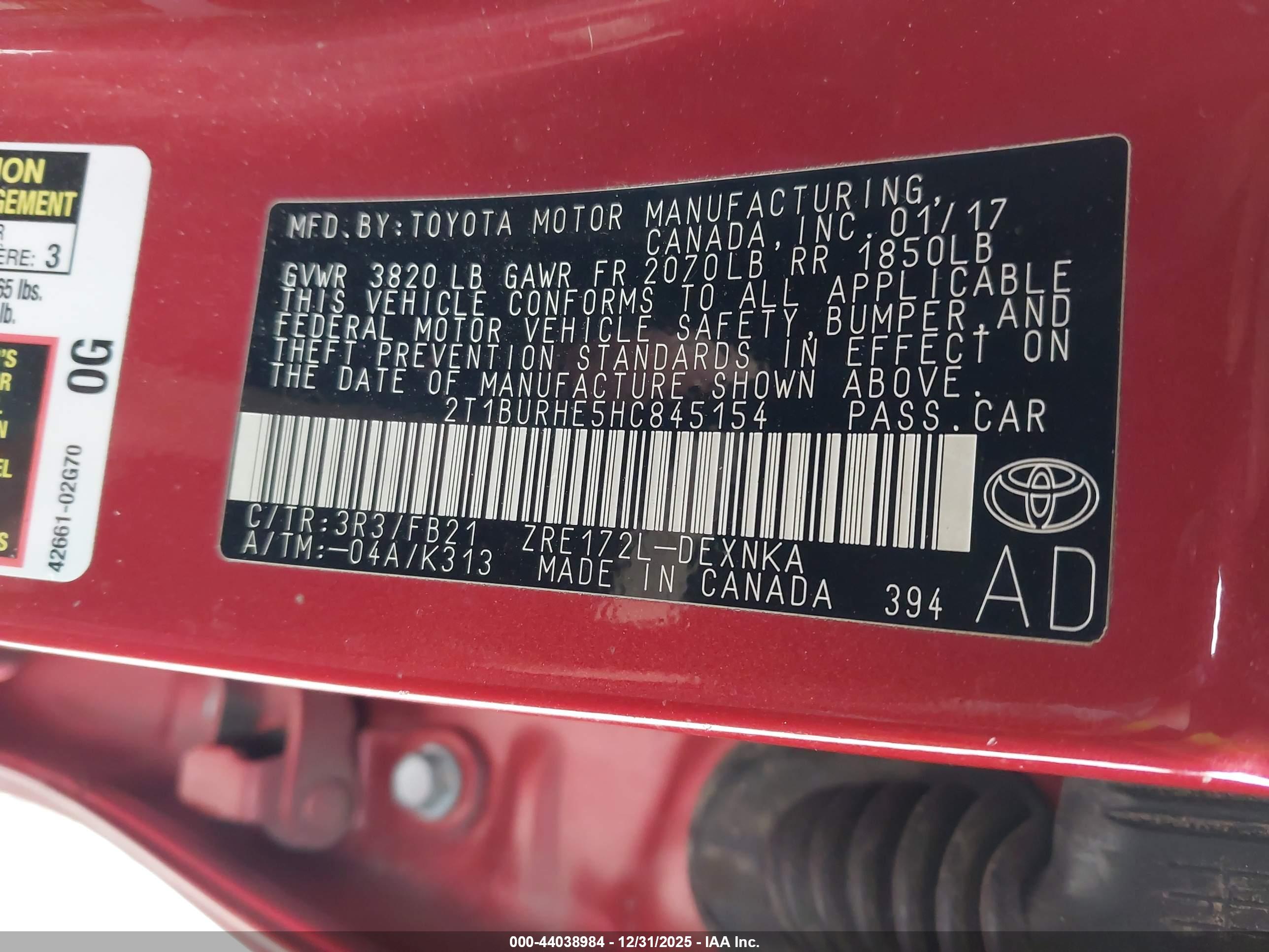 TOYOTA COROLLA image 9