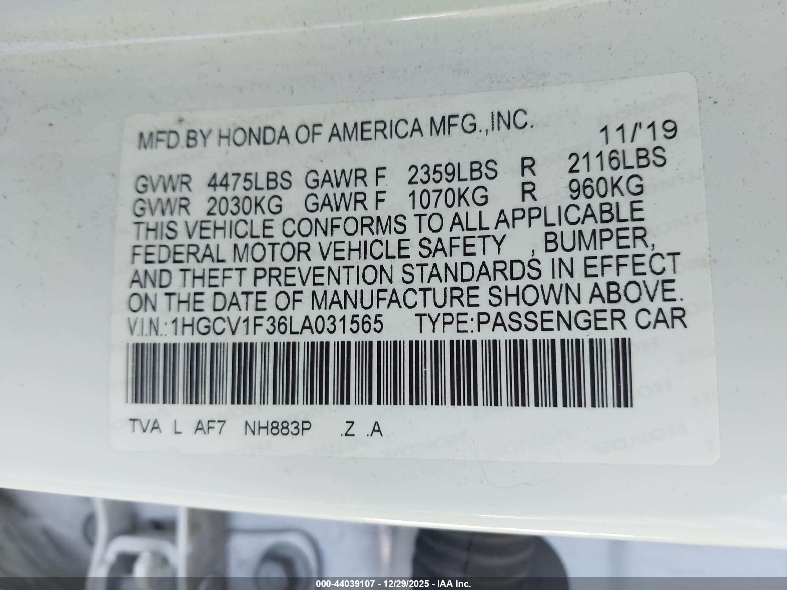 HONDA ACCORD image 9