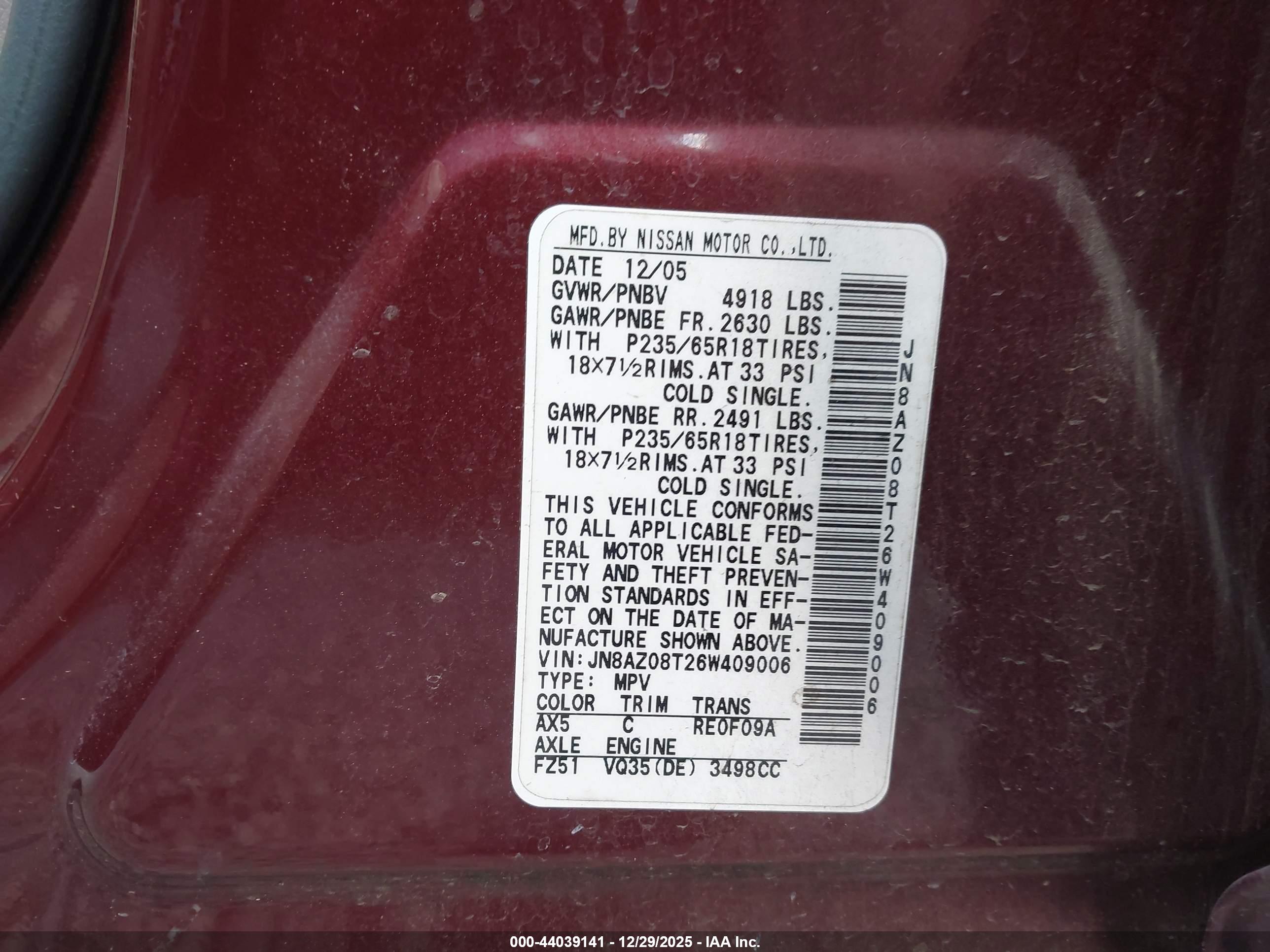 NISSAN MURANO image 9
