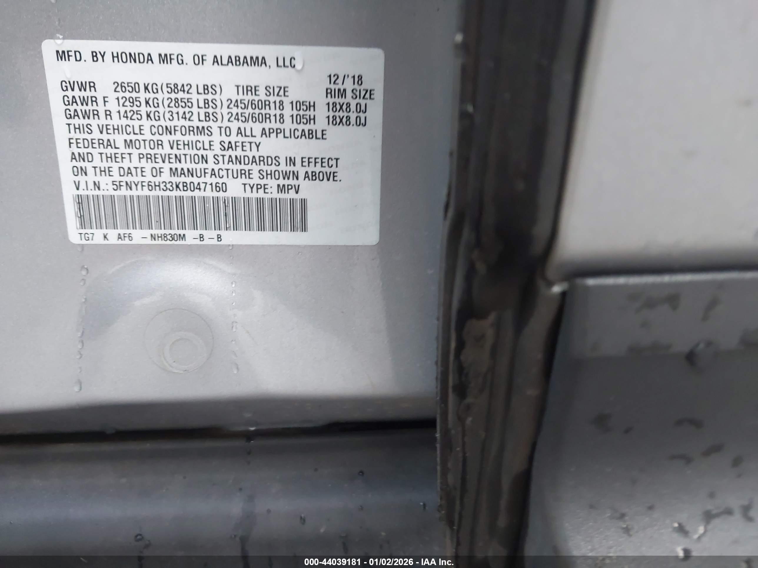 HONDA PILOT image 9