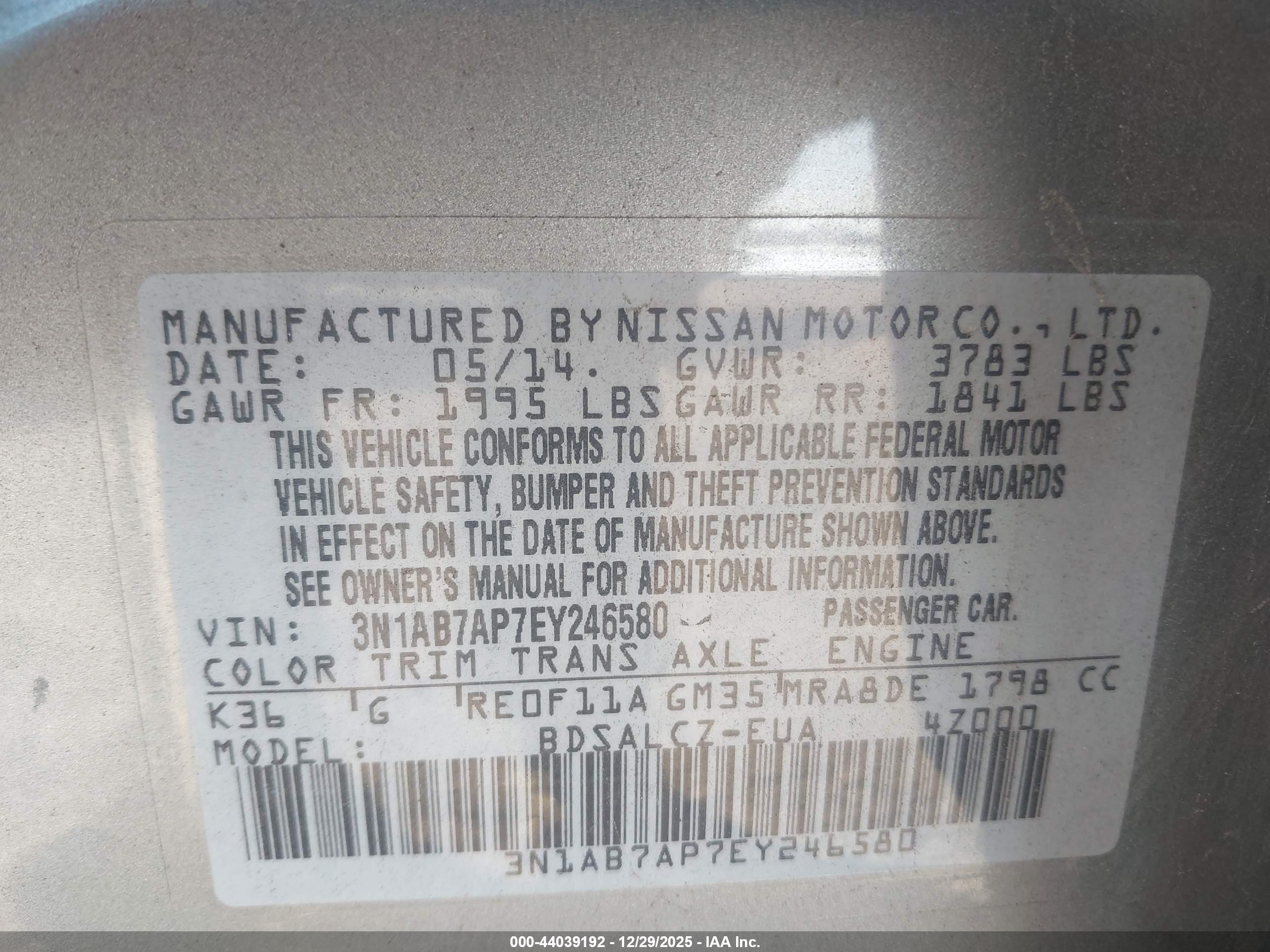 NISSAN SENTRA image 9