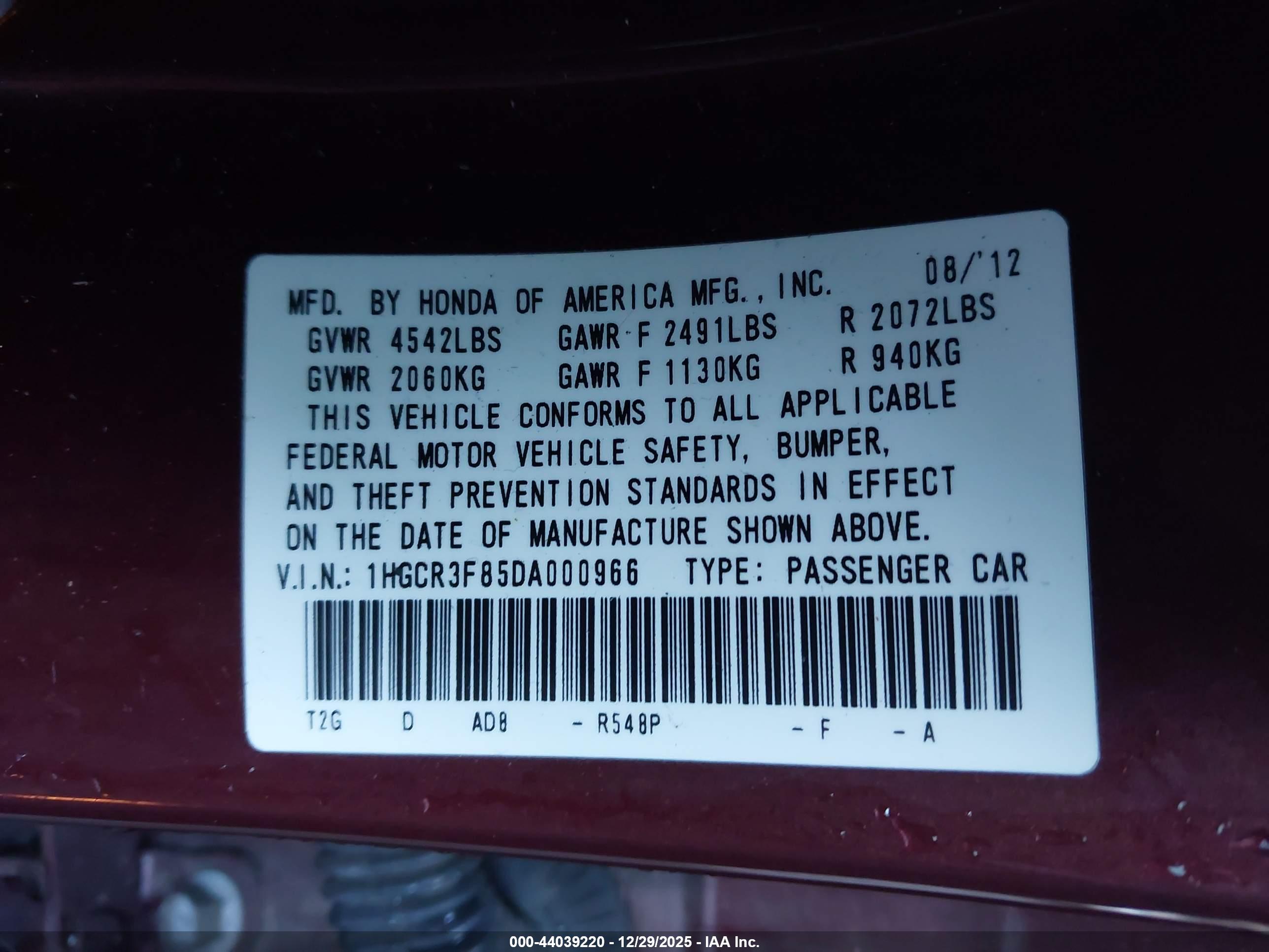 HONDA ACCORD image 9